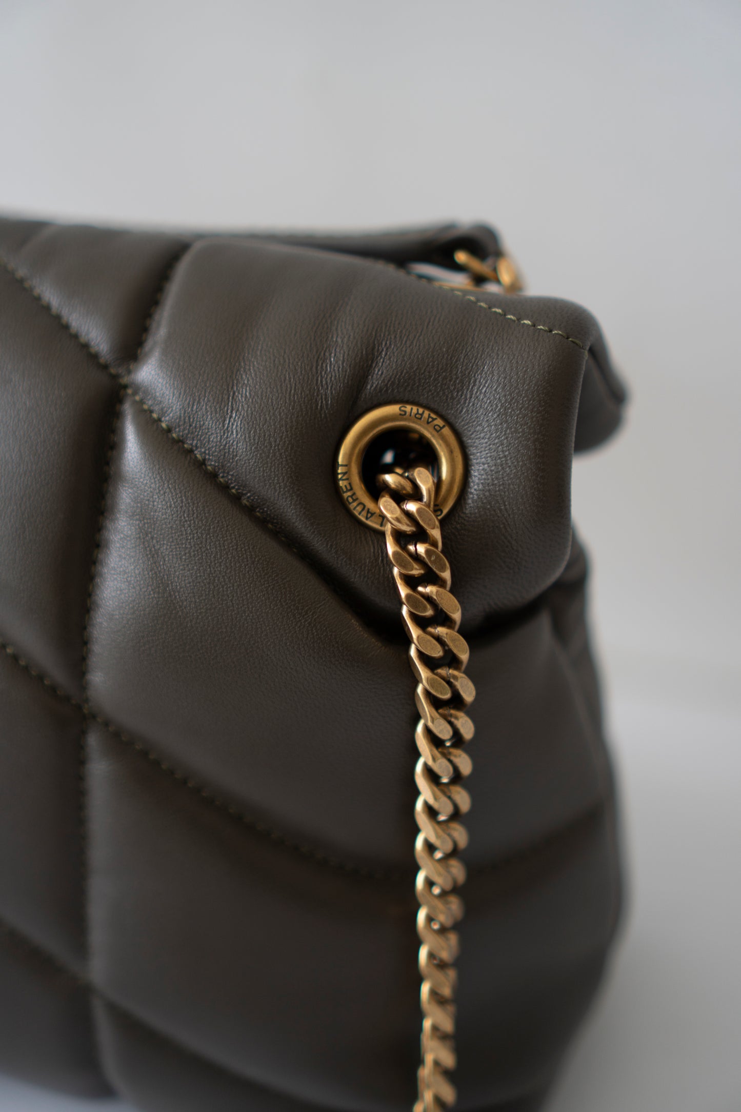 Loulou Puffer Small in Dark Khaki Green
