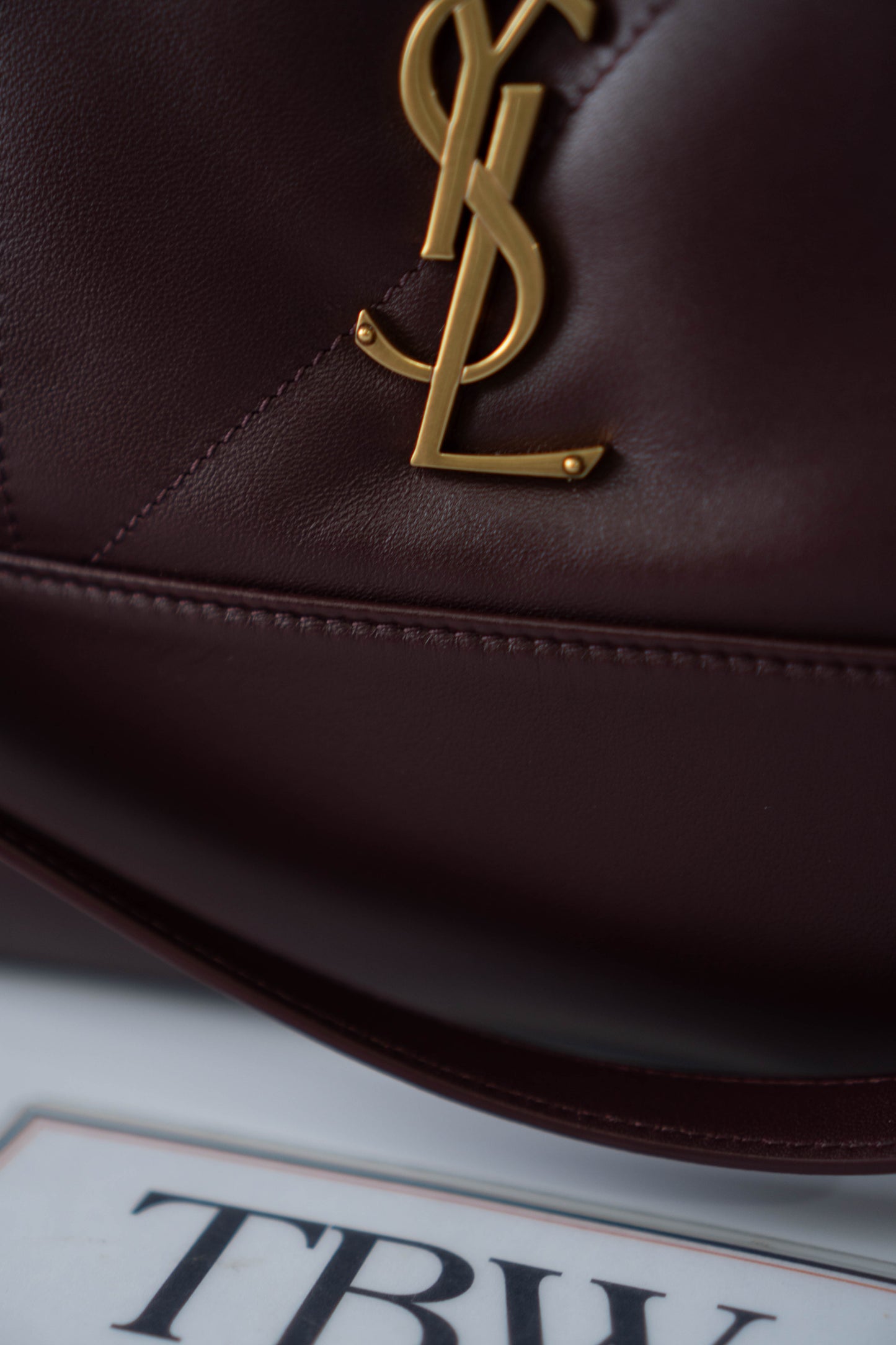 Jamie Medium Chain Tote Bag in Lambskin – Burgundy / Dark Plum with Bronze Hardware