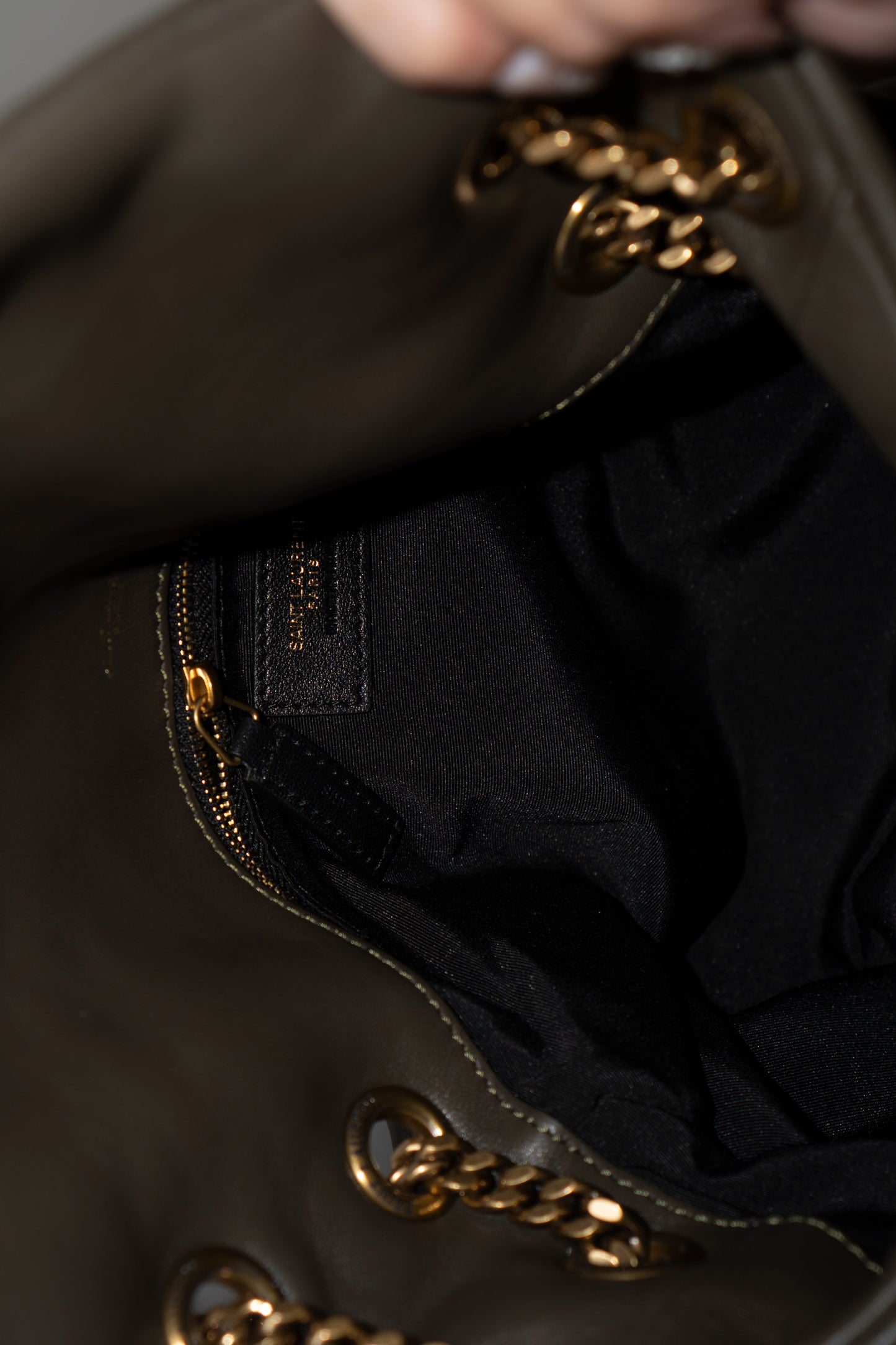 Loulou Puffer Small in Dark Khaki Green