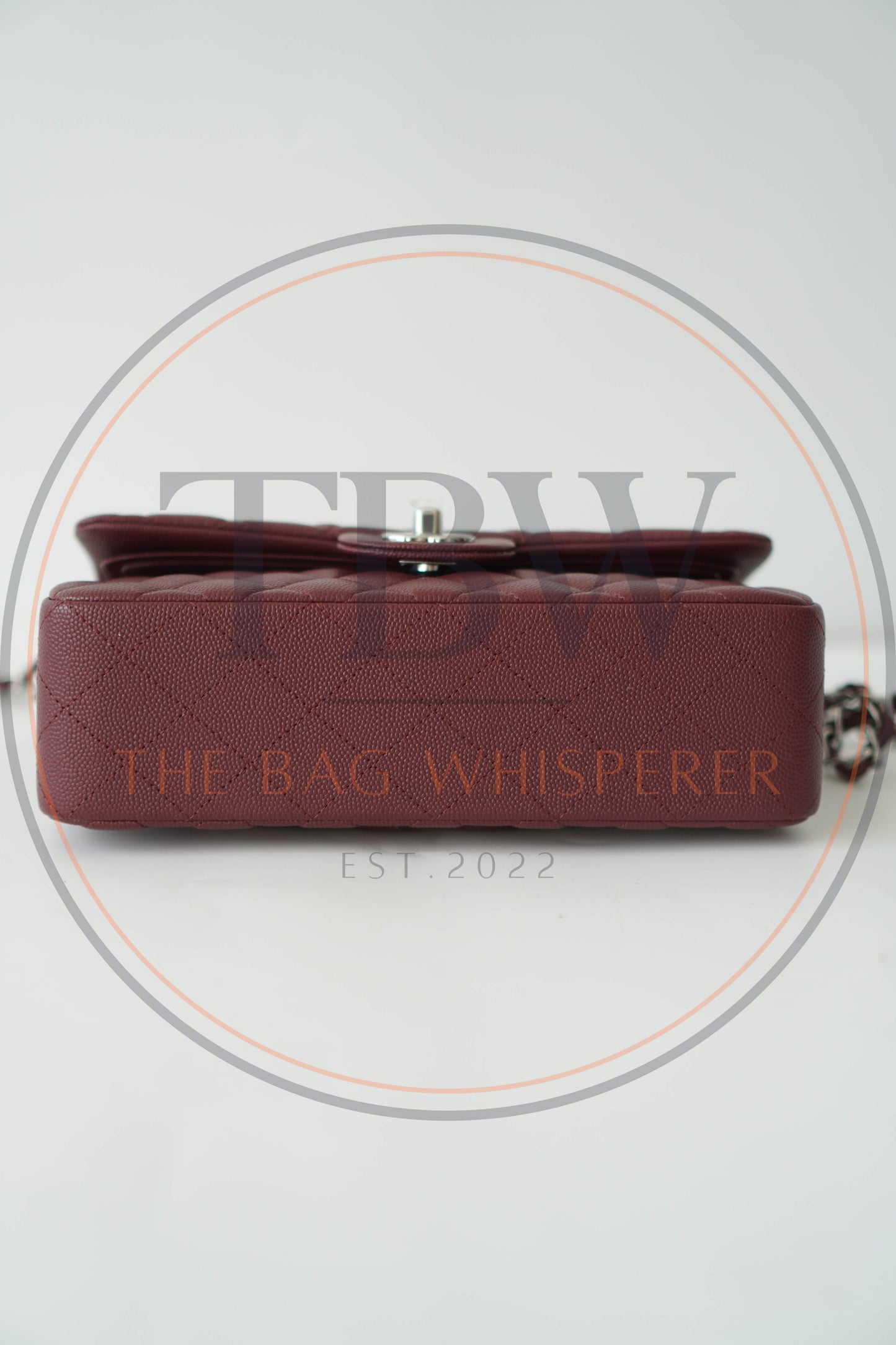 Classic Flap in Medium Burgundy Caviar with Silver Hardware
