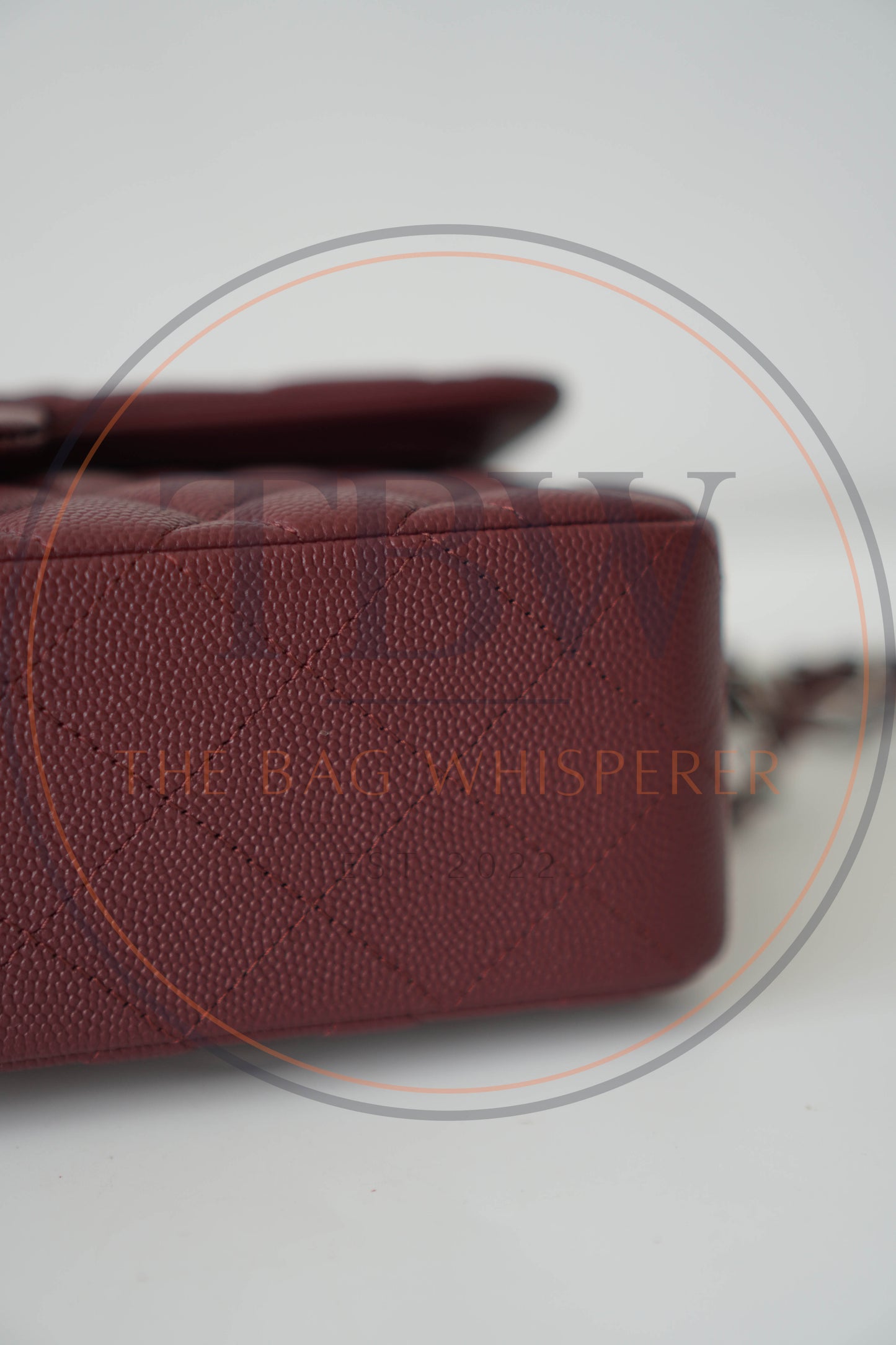 Classic Flap in Medium Burgundy Caviar with Silver Hardware