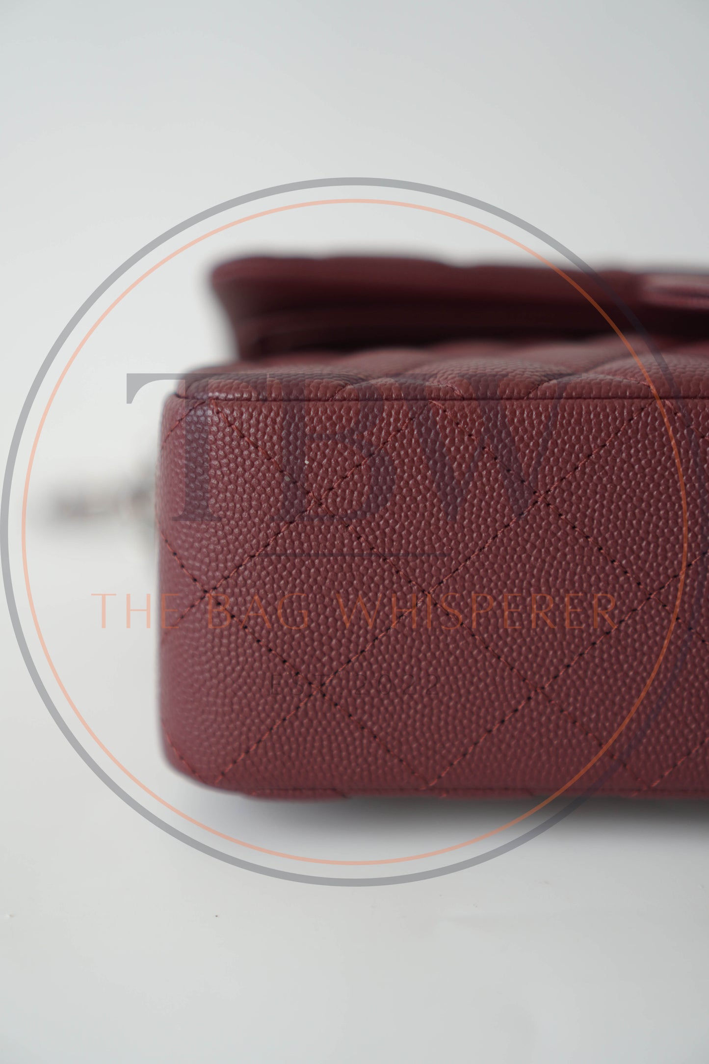 Classic Flap in Medium Burgundy Caviar with Silver Hardware