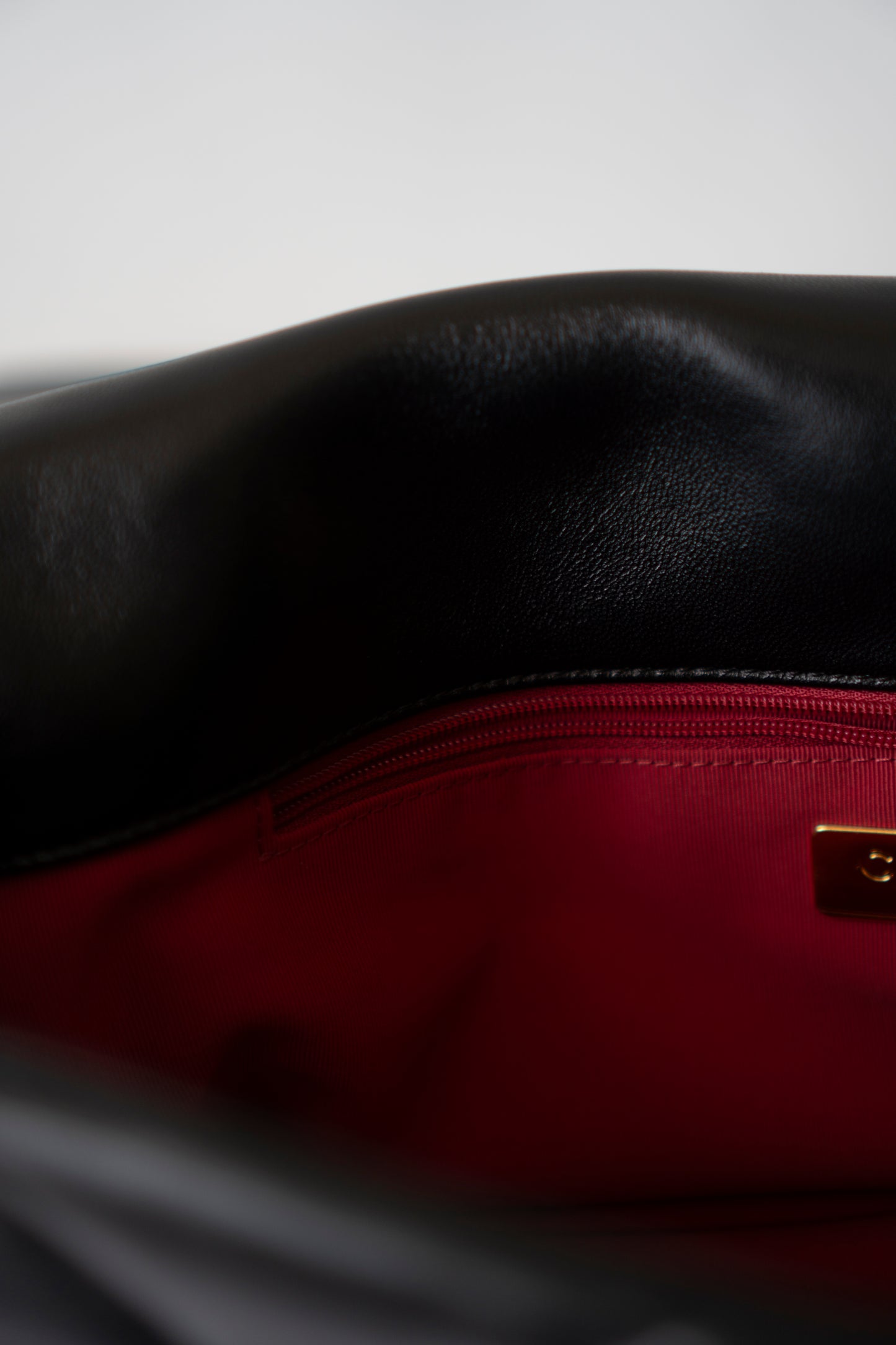 19 Maxi Flap Bag in Black Lambskin