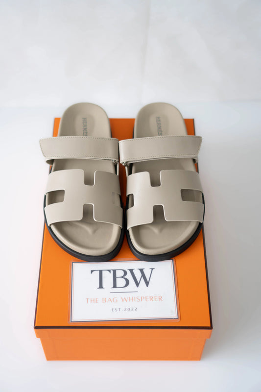 Chypre Sandals – Beige Argile Leather