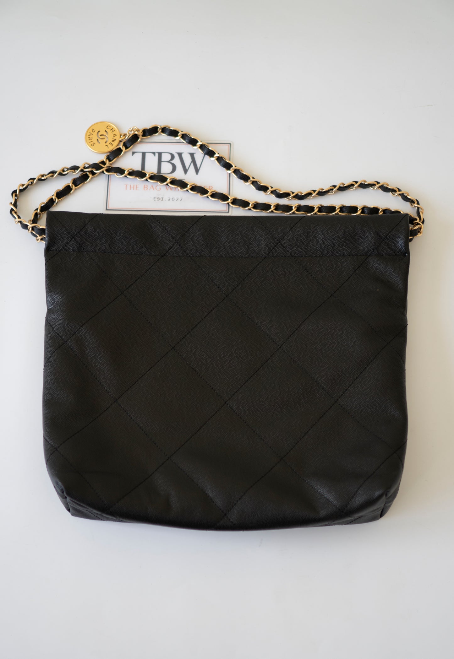 C22 Small Handbag in Black Caviar Leather
