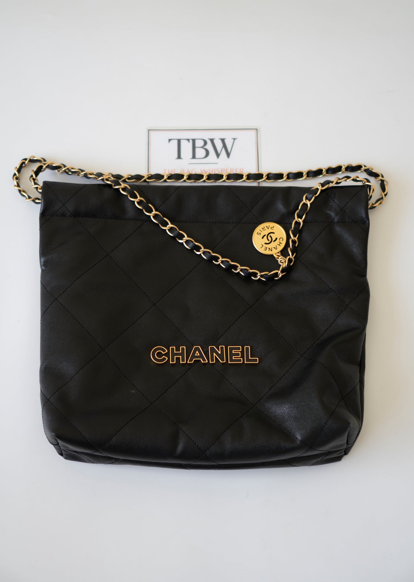 C22 Small Handbag in Black Caviar Leather