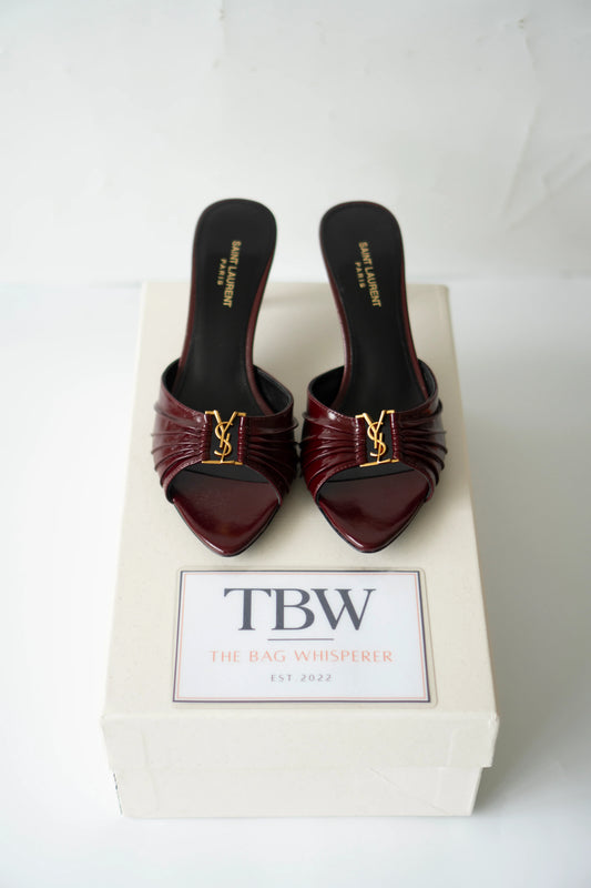 Babylone Mules in Vintage Bordeaux Size 36