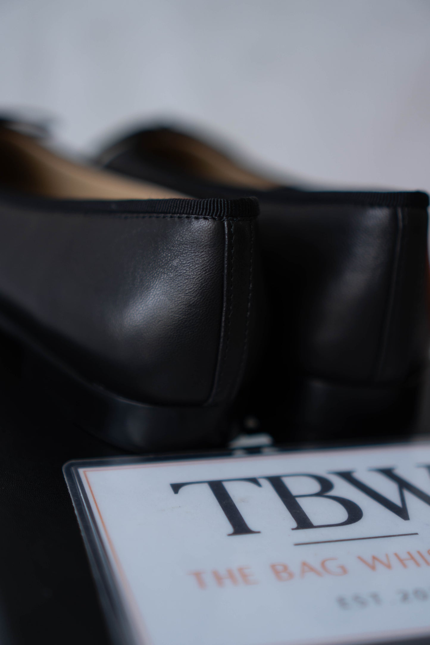 Classic Ballerina Flats – Black Lambskin with Metallic Gold Toe Cap