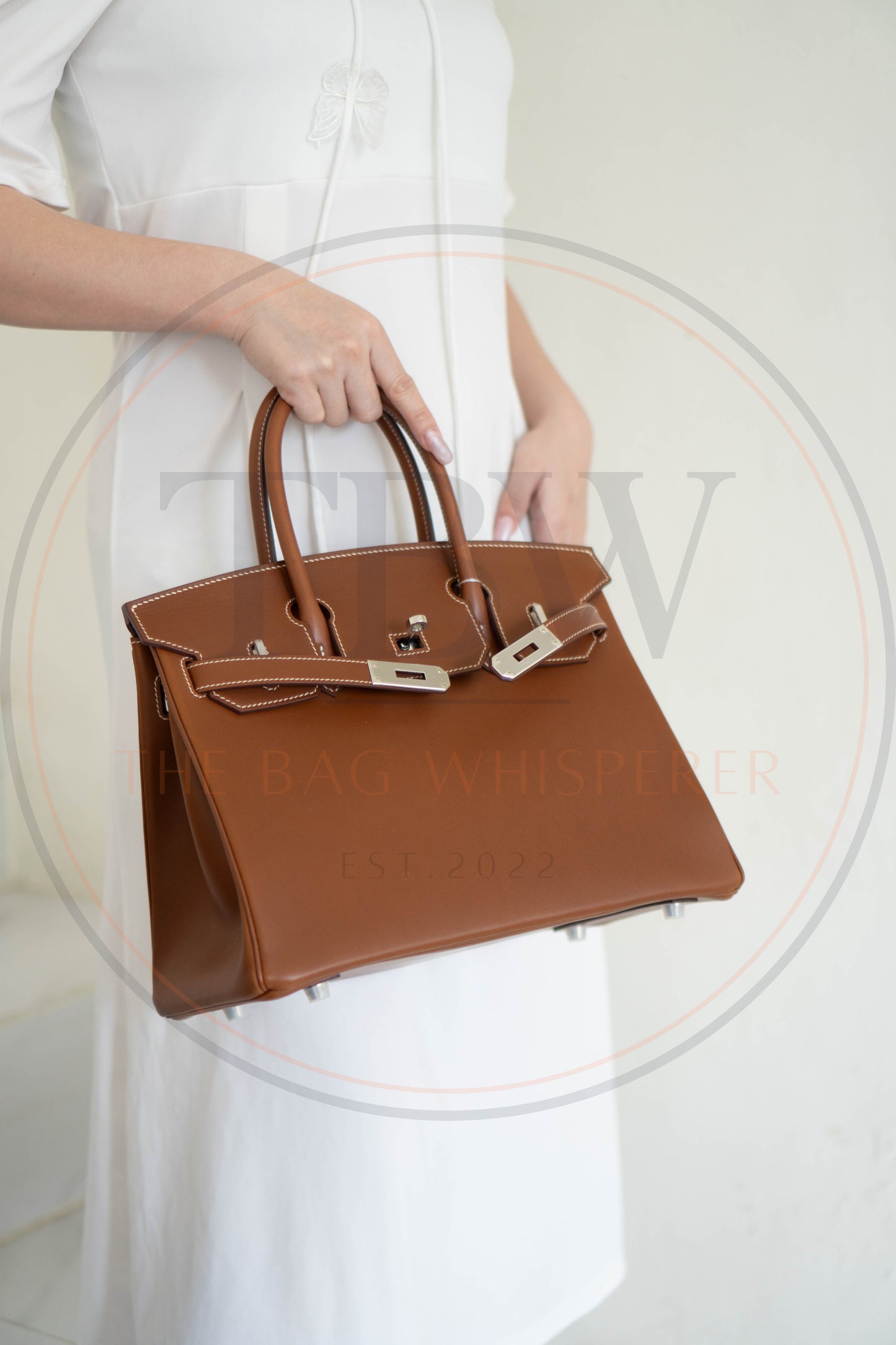 BK 30 in Fauve Barenia Faubourg leather with Palladium Hardware