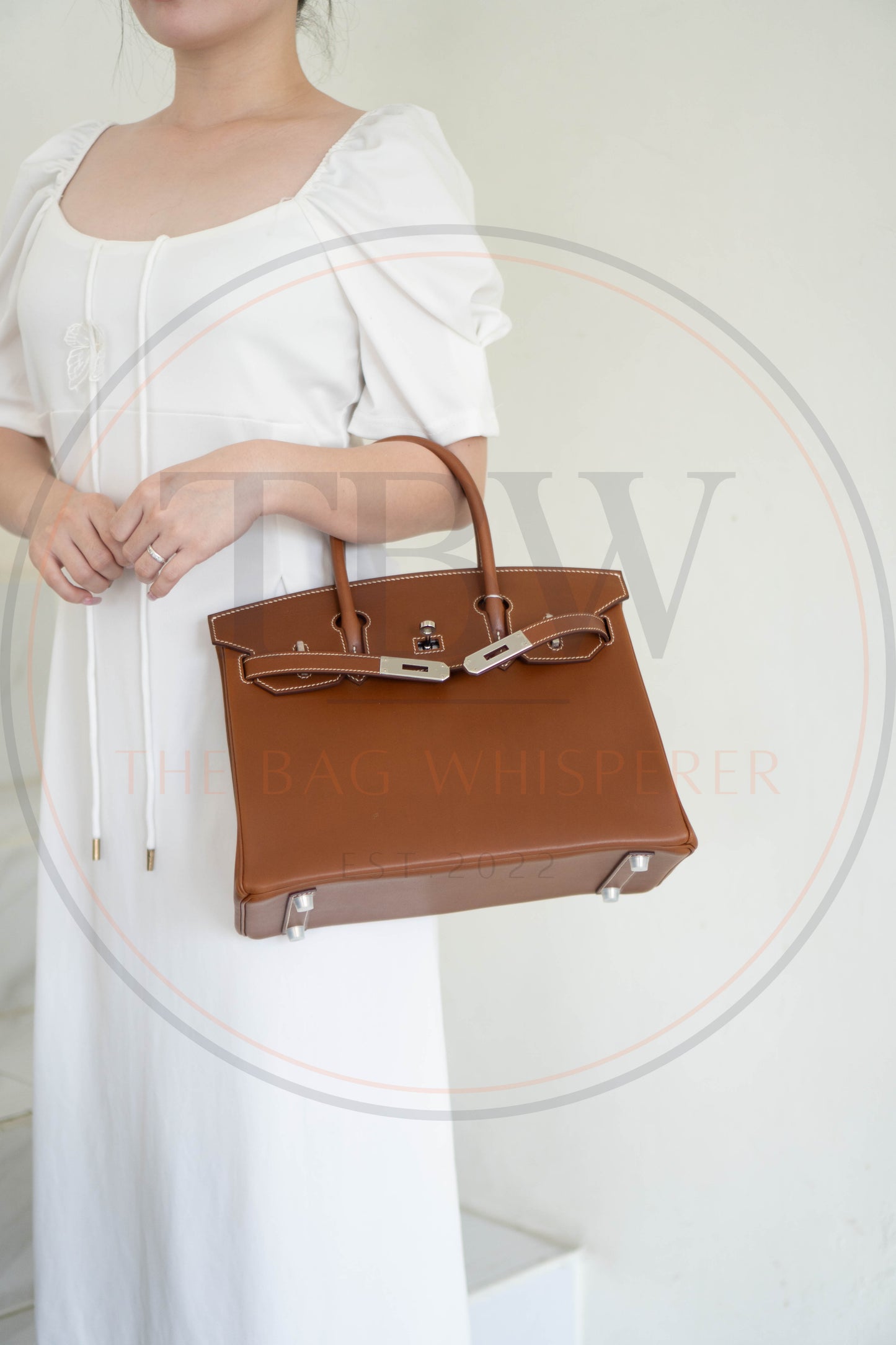 BK 30 in Fauve Barenia Faubourg leather with Palladium Hardware