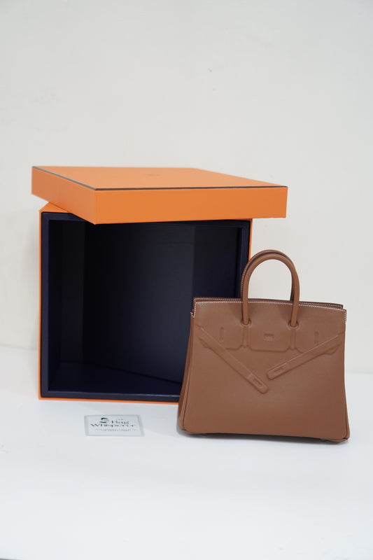 Birkin Shadow in Brown Swift Leather