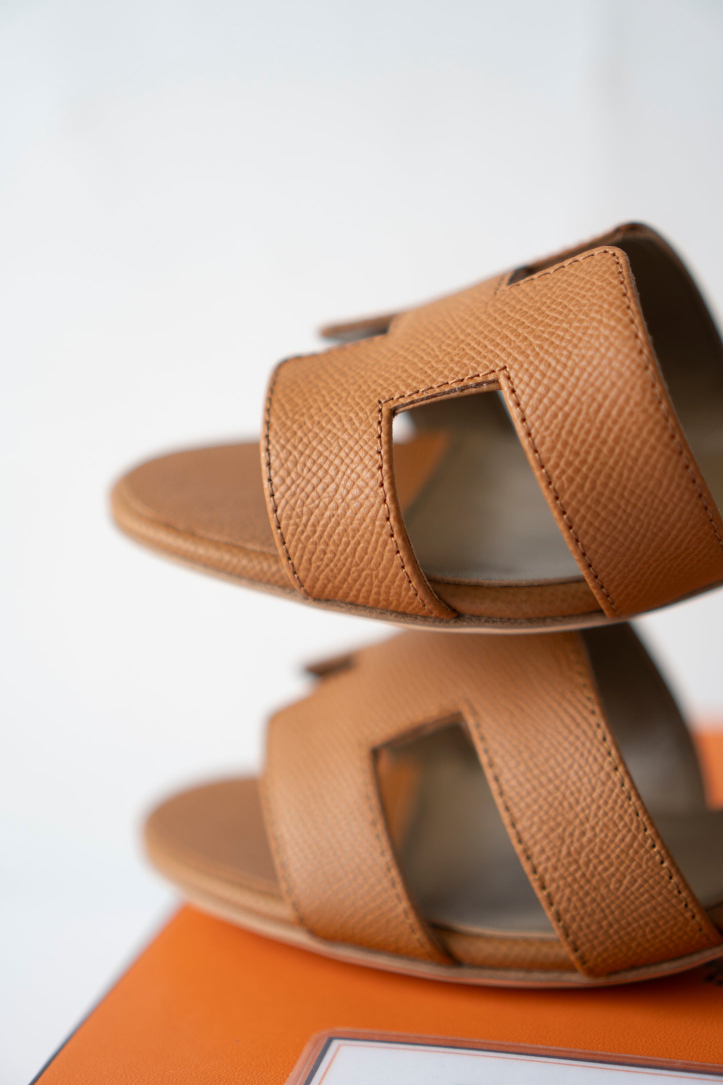Oasis Sandals – Gold Epsom Leather
