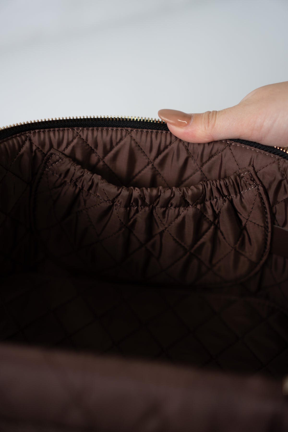 Classic Vanity Case with Top Handle – Black Quilted Caviar Leather with Gold Hardware