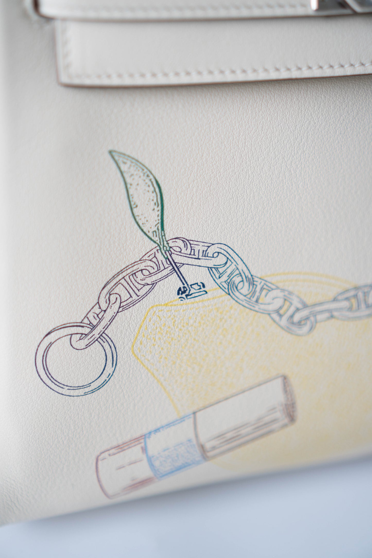 KL 25 “In and Out” – Craie Cream with Palladium Hardware (With Blue Box)