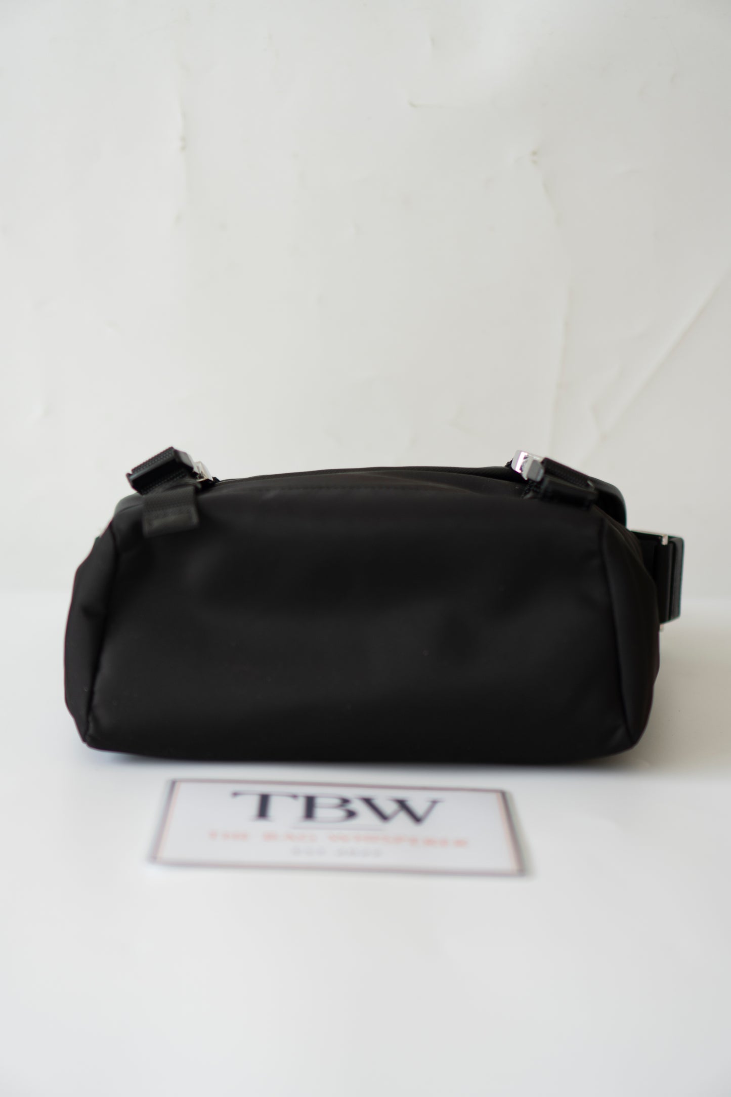 Re-Nylon Messenger Bag in Black