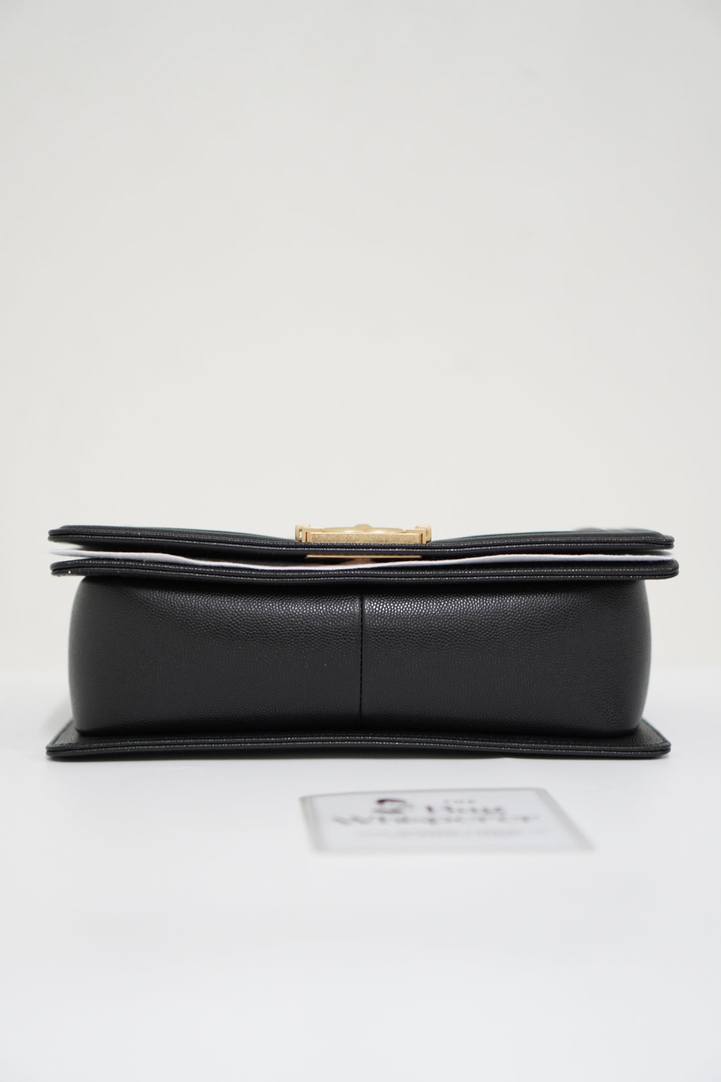 Le Boy in Old Medium Black Chevron Caviar with Brush Gold Hardware