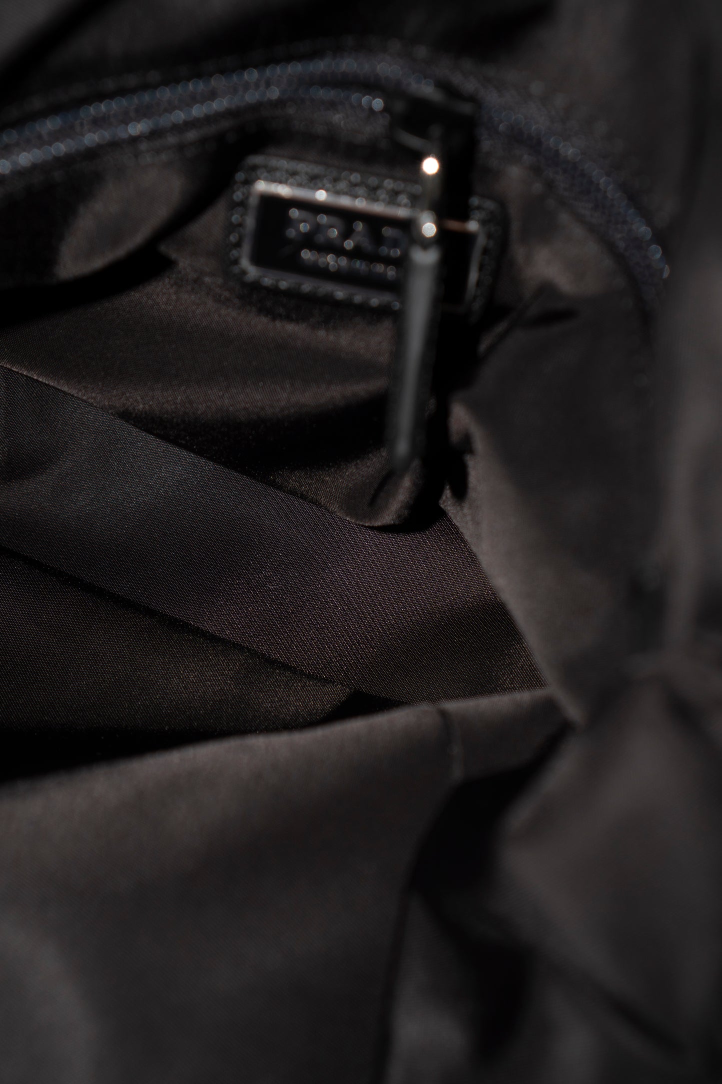 Re-Nylon Messenger Bag in Black