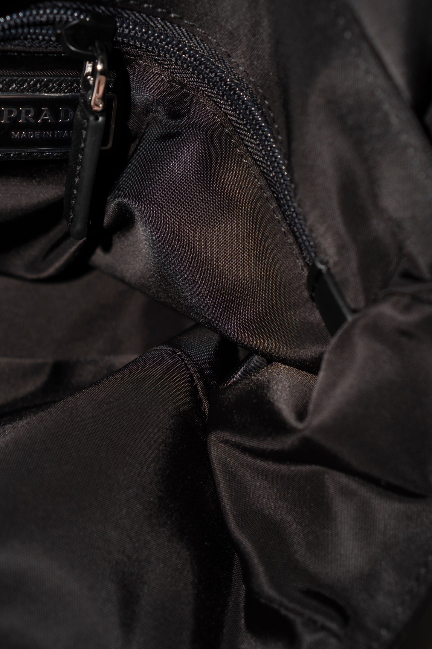 Re-Nylon Messenger Bag in Black