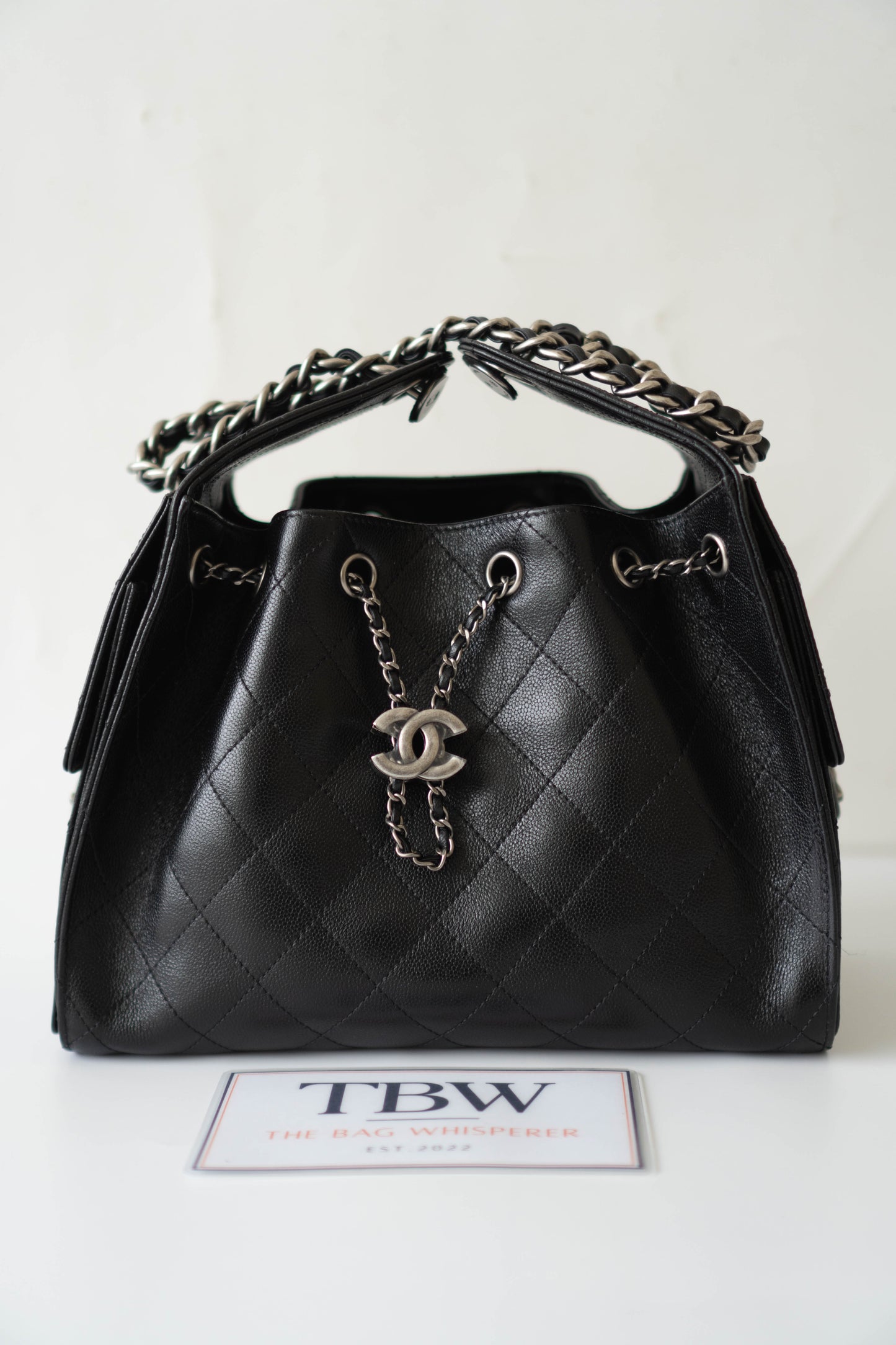 C25 Caviar Leather with Ruthenium-finish metal Size Small