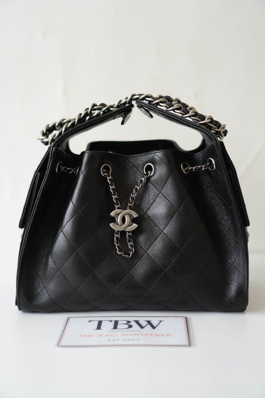 C25 Caviar Leather with Ruthenium-finish metal Size Small