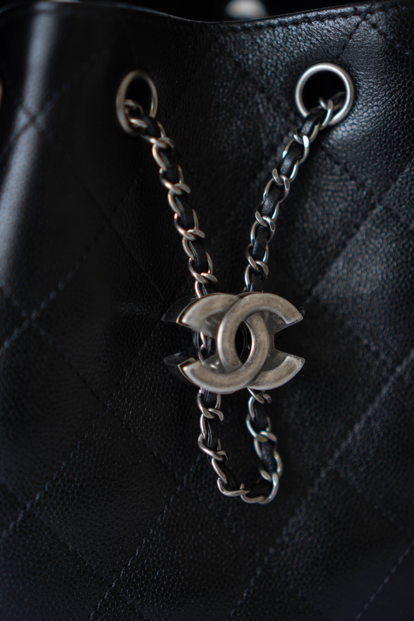 C25 Caviar Leather with Ruthenium-finish metal Size Small