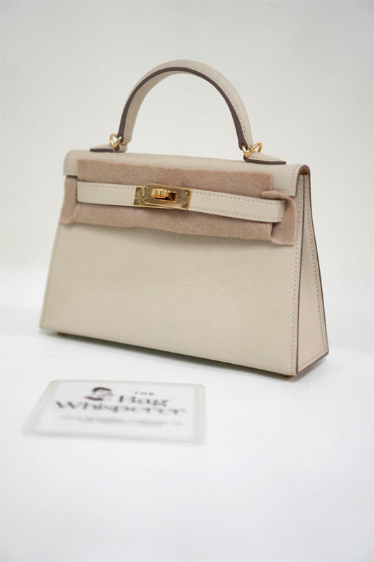 Mini KL in Craie Epsom Leather Gold Hardware