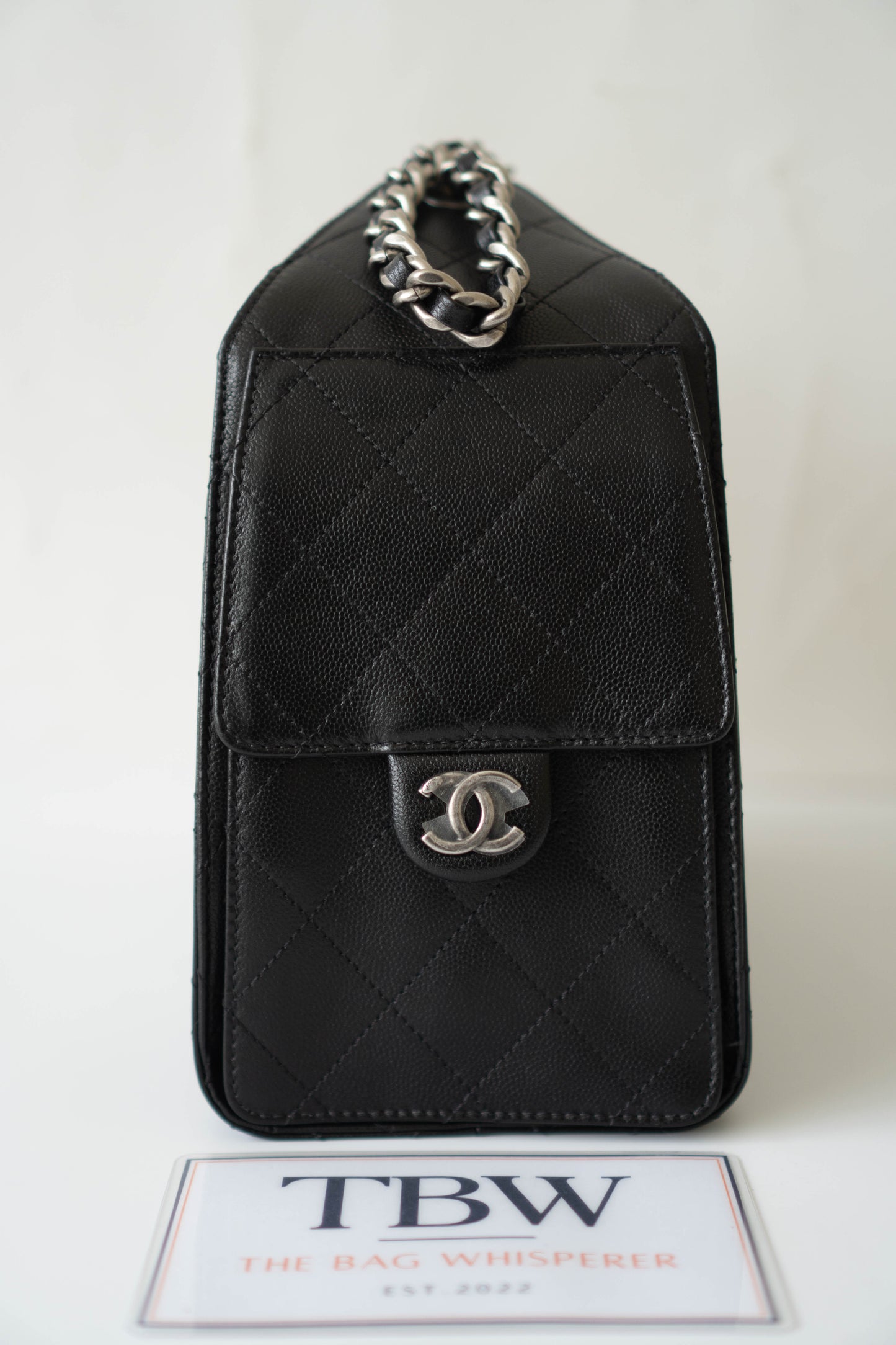C25 Caviar Leather with Ruthenium-finish metal Size Small