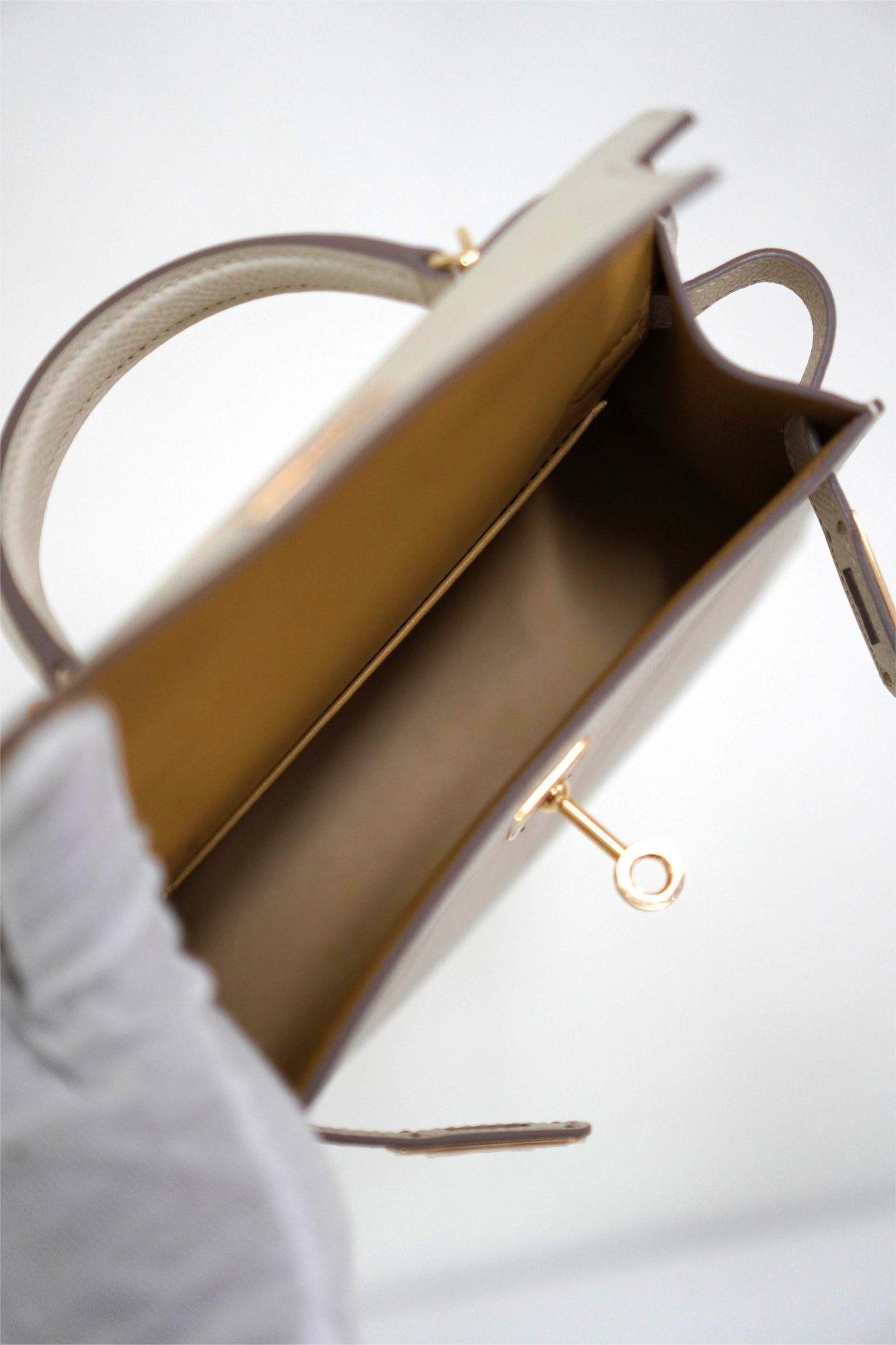 Mini KL in Craie Epsom Leather Gold Hardware