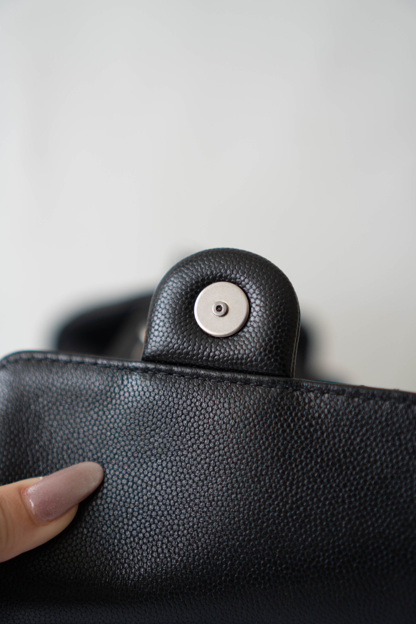 C25 Caviar Leather with Ruthenium-finish metal Size Small