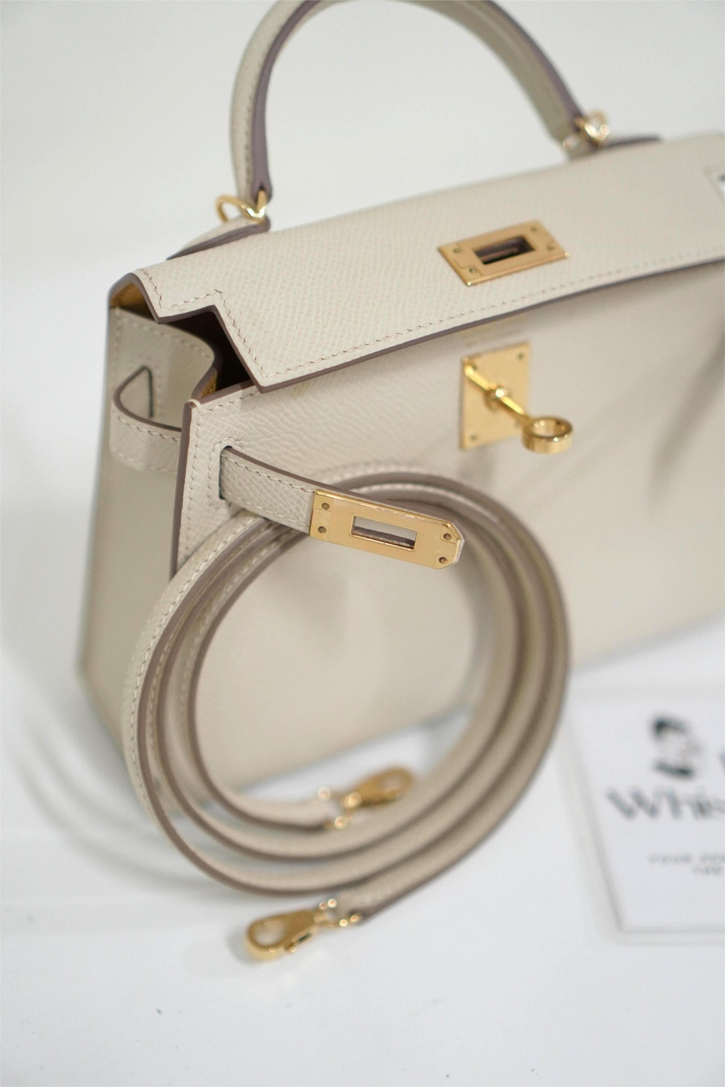 Mini KL in Craie Epsom Leather Gold Hardware