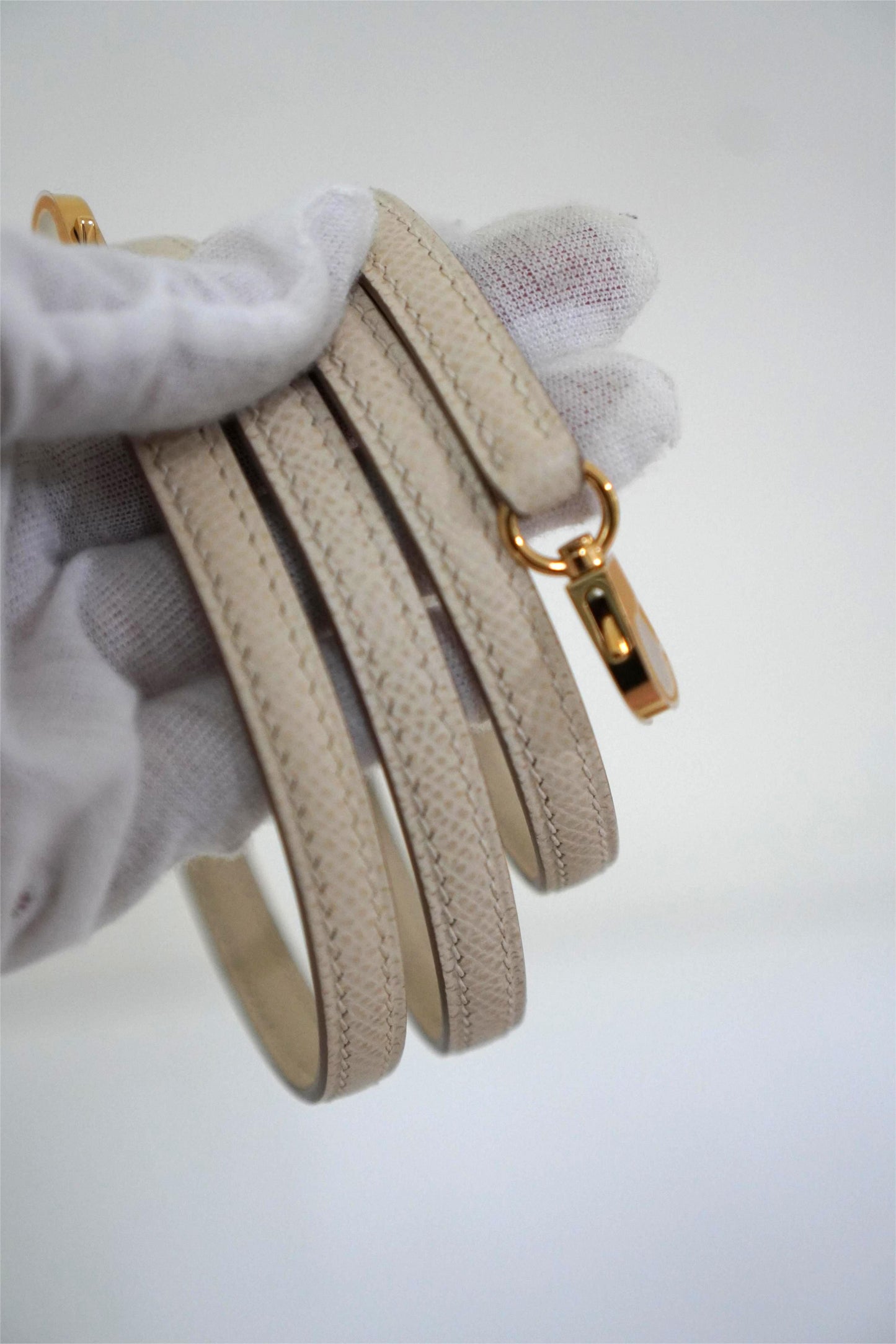 Mini KL in Craie Epsom Leather Gold Hardware
