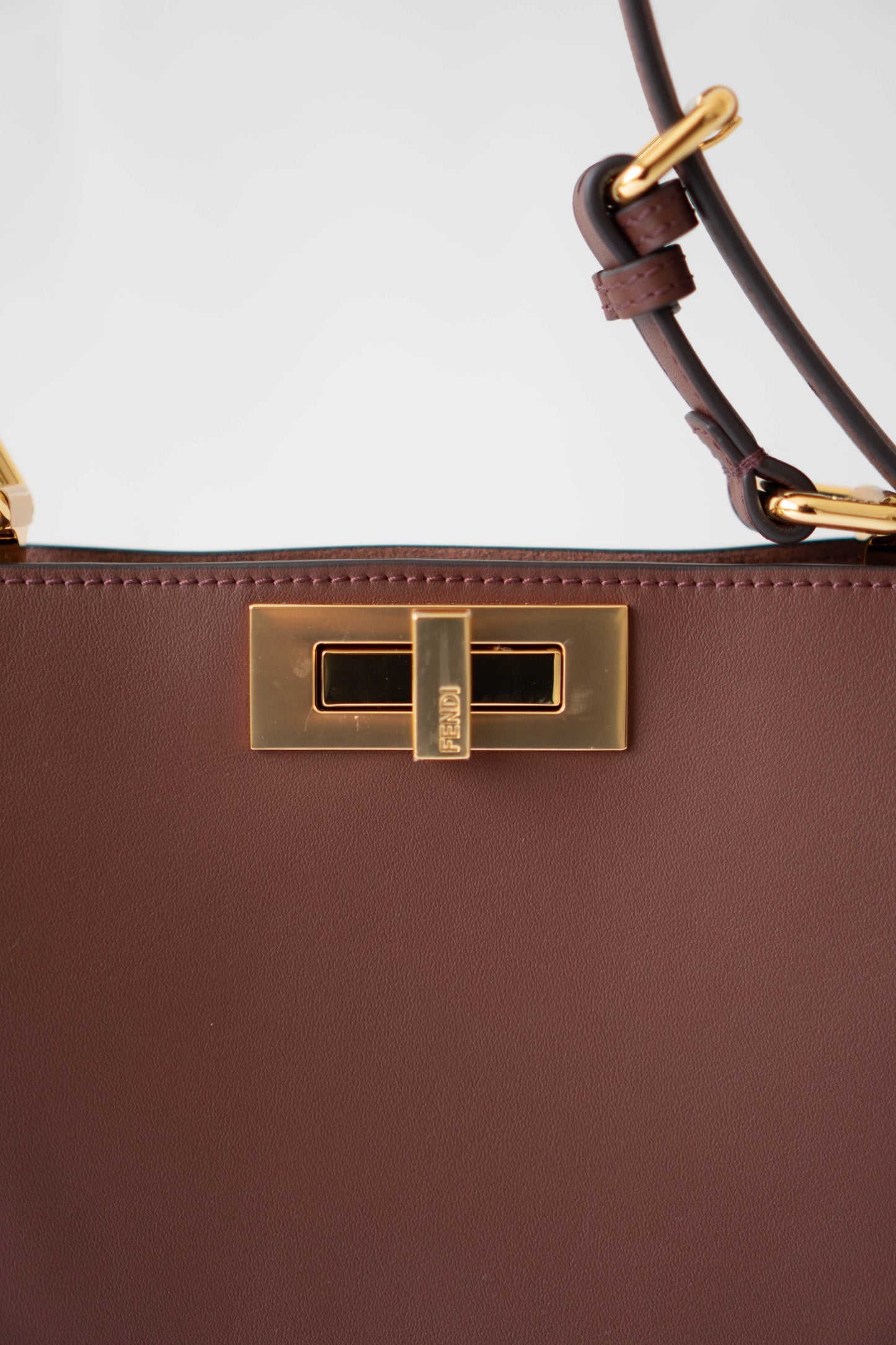 Peeka boo Soft Medium – Burgundy with Gold Hardware