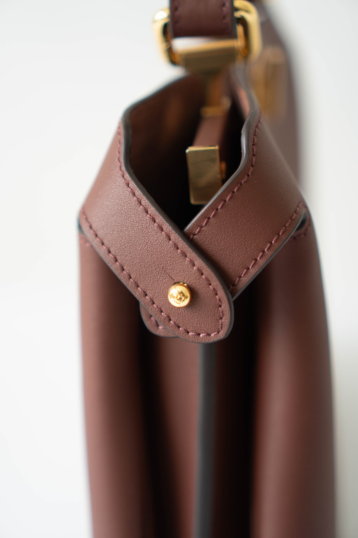 Peeka boo Soft Medium – Burgundy with Gold Hardware
