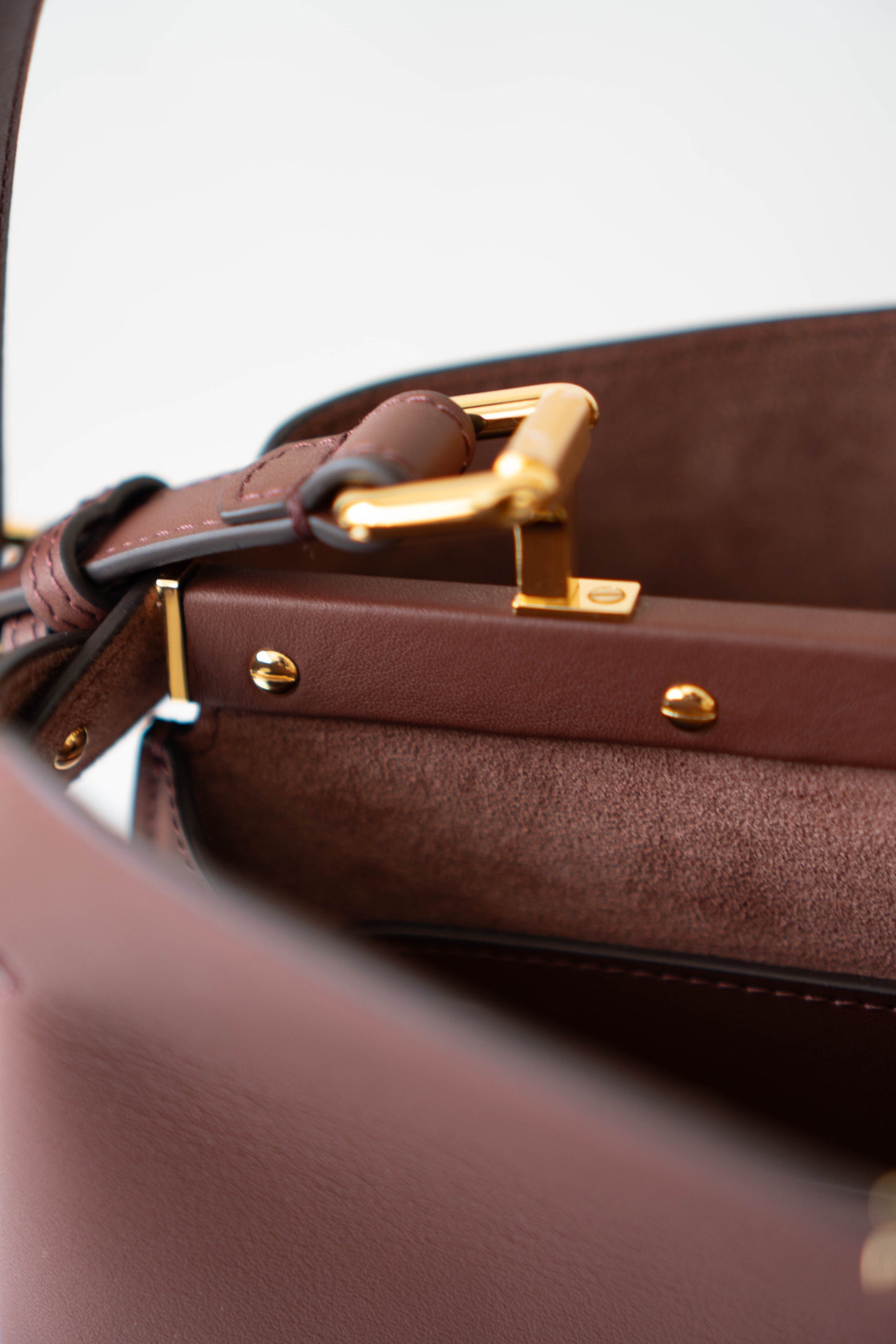 Peeka boo Soft Medium – Burgundy with Gold Hardware