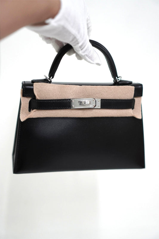 Mini KL in Noir Box Calf Leather