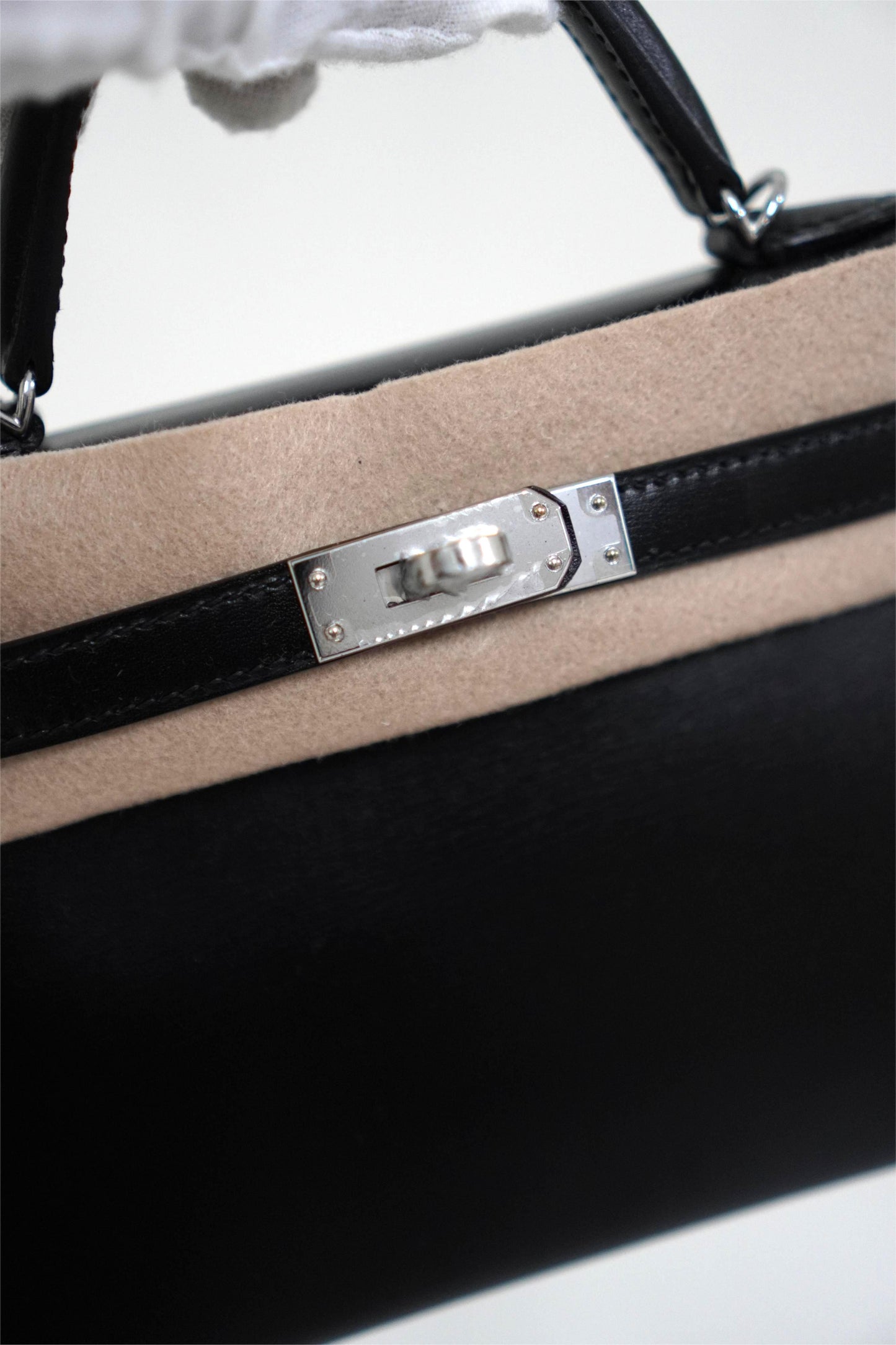 Mini KL in Noir Box Calf Leather
