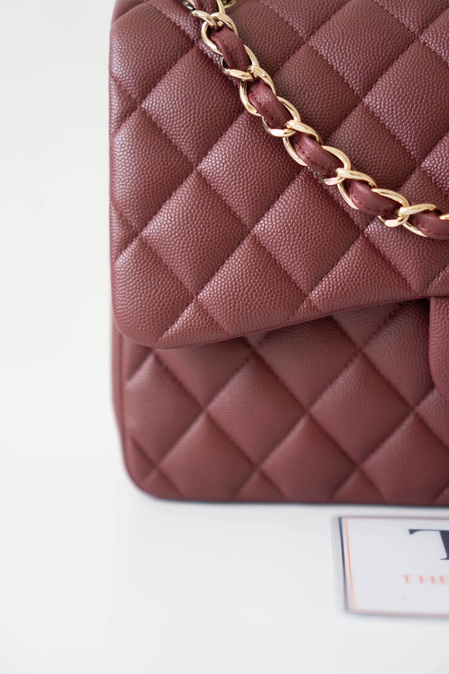 Classic Flap Jumbo – Burgundy Quilted Leather with Gold Hardware