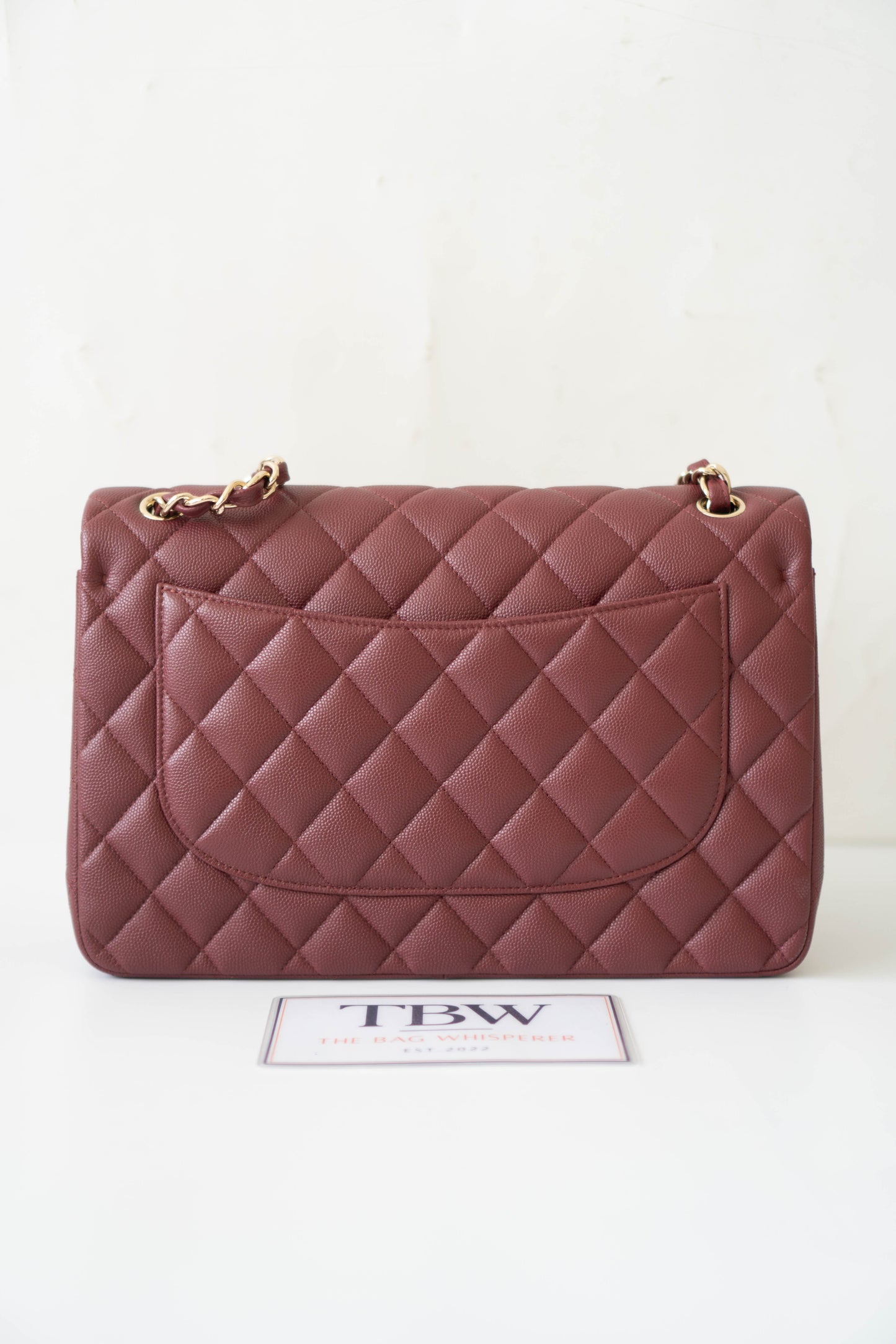 Classic Flap Jumbo – Burgundy Quilted Leather with Gold Hardware