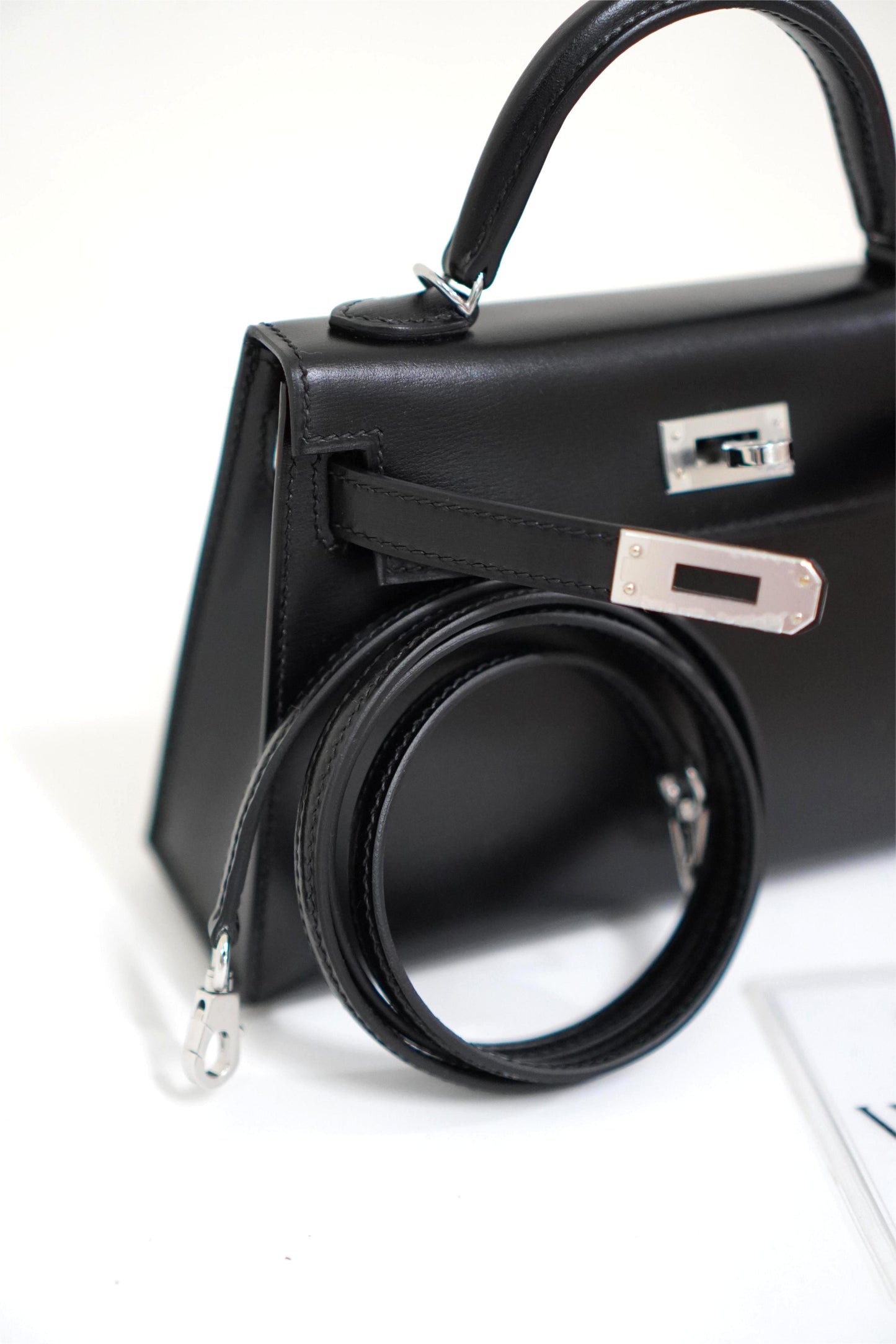 Mini KL in Noir Box Calf Leather