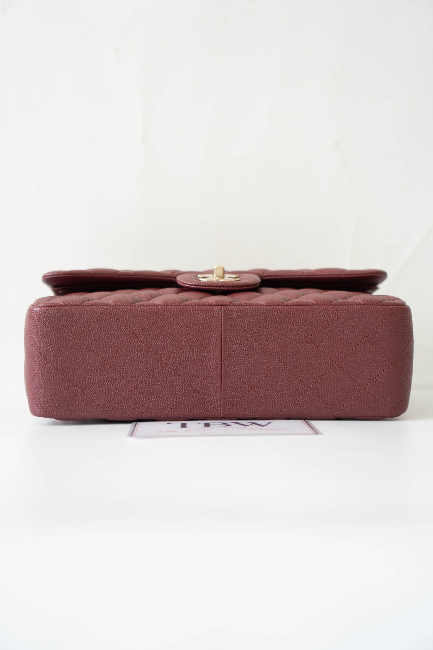 Classic Flap Jumbo – Burgundy Quilted Leather with Gold Hardware