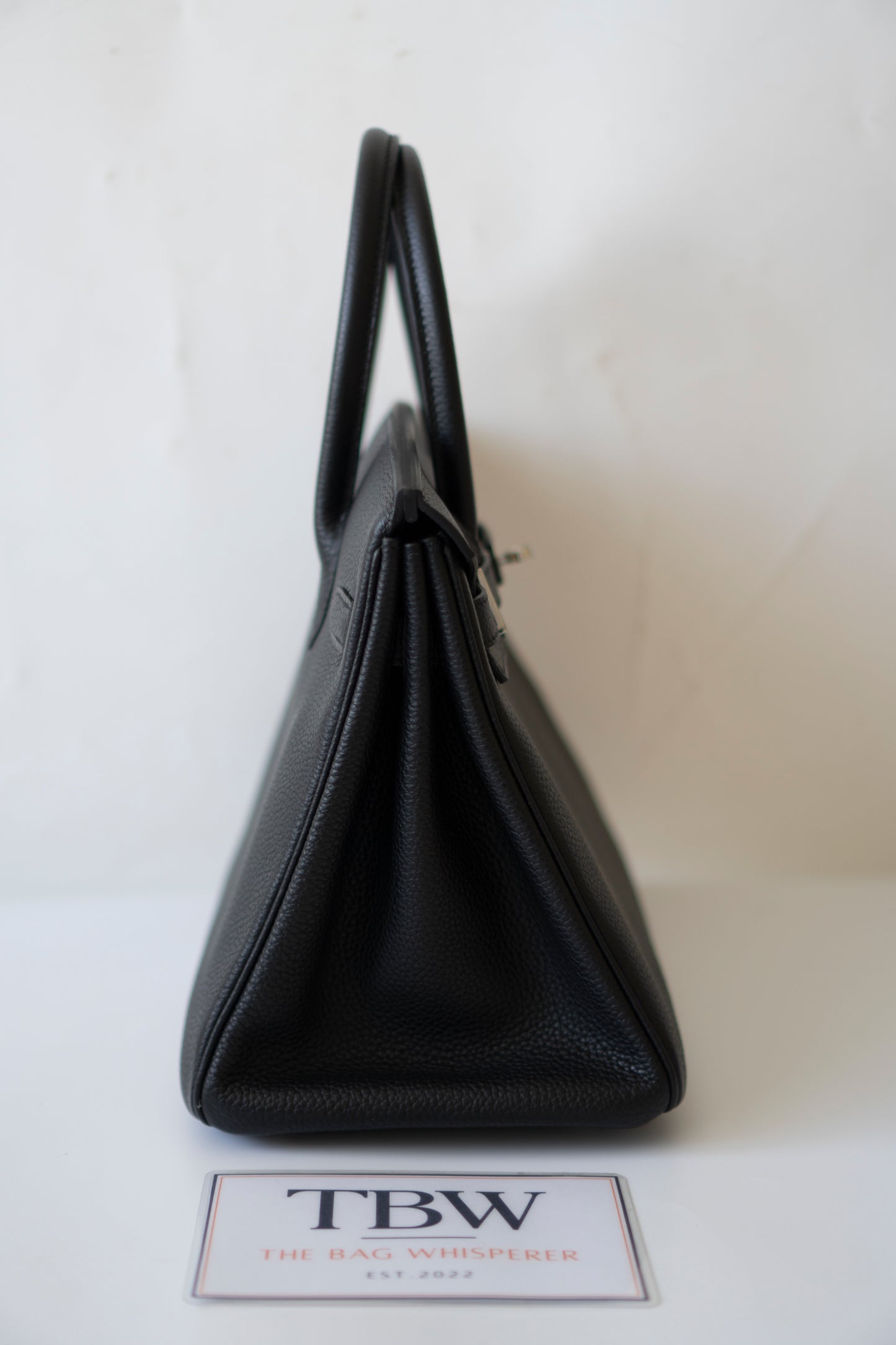 Birkin 30 – Noir Togo Leather With Intricate Natural Veining, Palladium Hardware