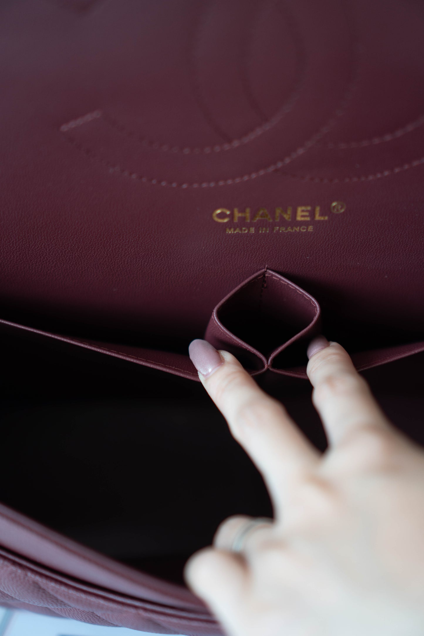 Classic Flap Jumbo – Burgundy Quilted Leather with Gold Hardware
