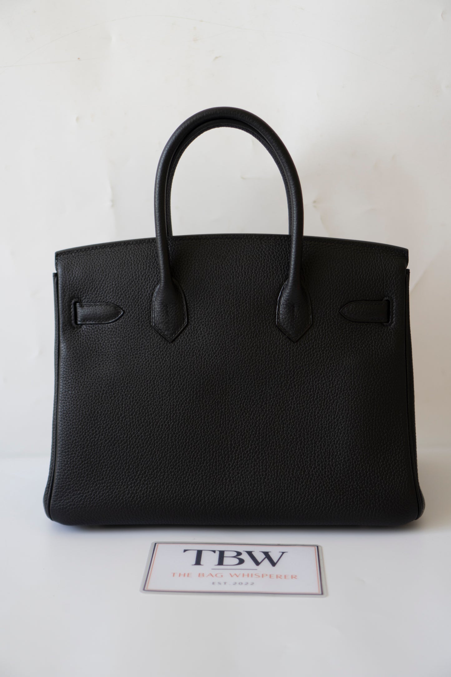 Birkin 30 – Noir Togo Leather With Intricate Natural Veining, Palladium Hardware