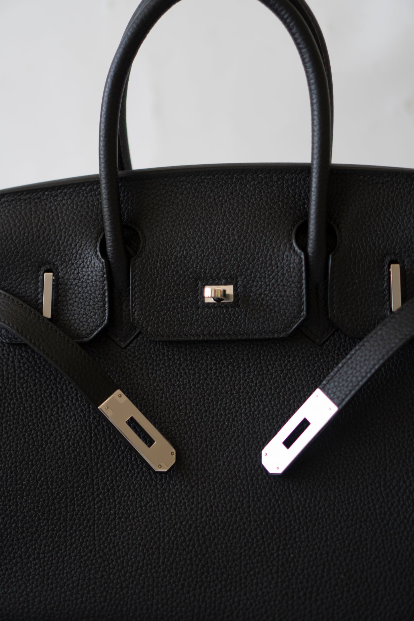 Birkin 30 – Noir Togo Leather With Intricate Natural Veining, Palladium Hardware