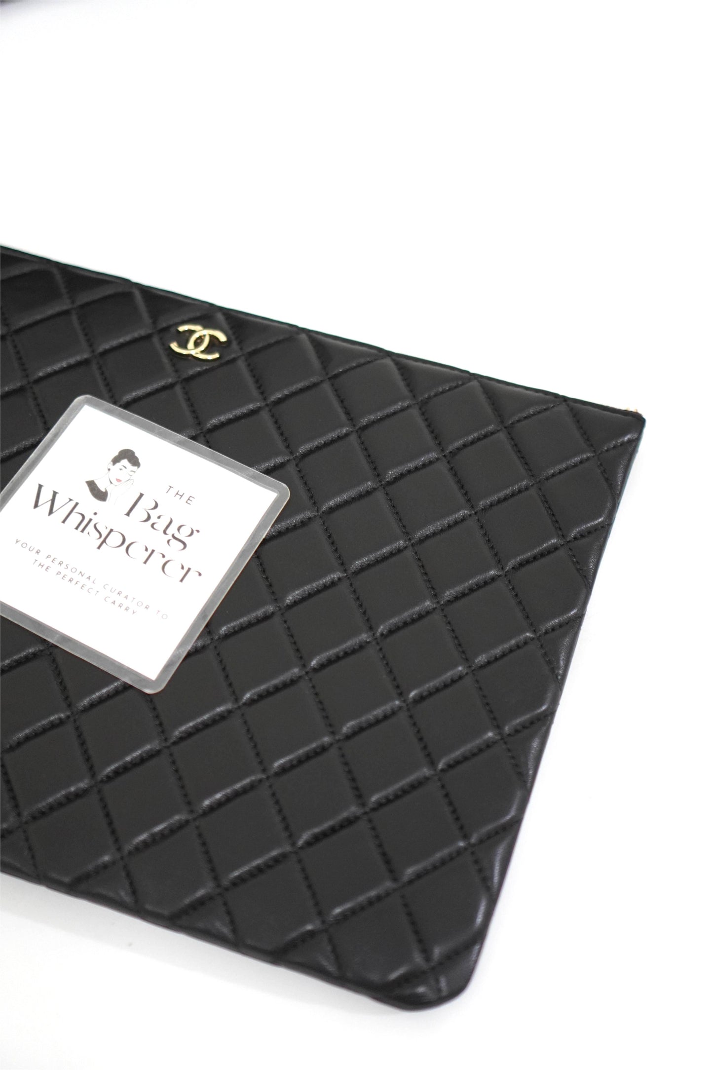 Le Boy Clutch Bag in Black Caviar Leather