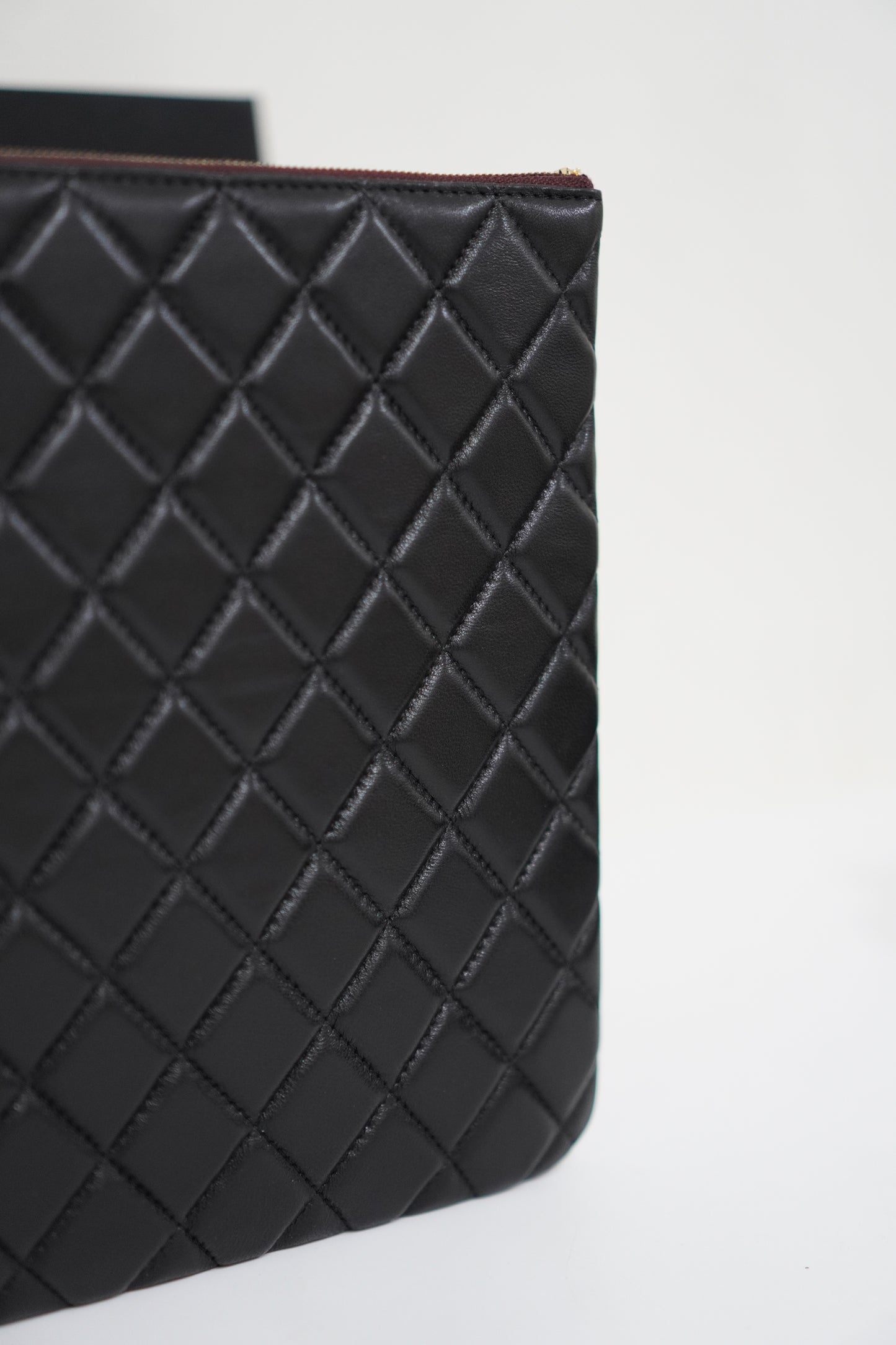 Le Boy Clutch Bag in Black Caviar Leather