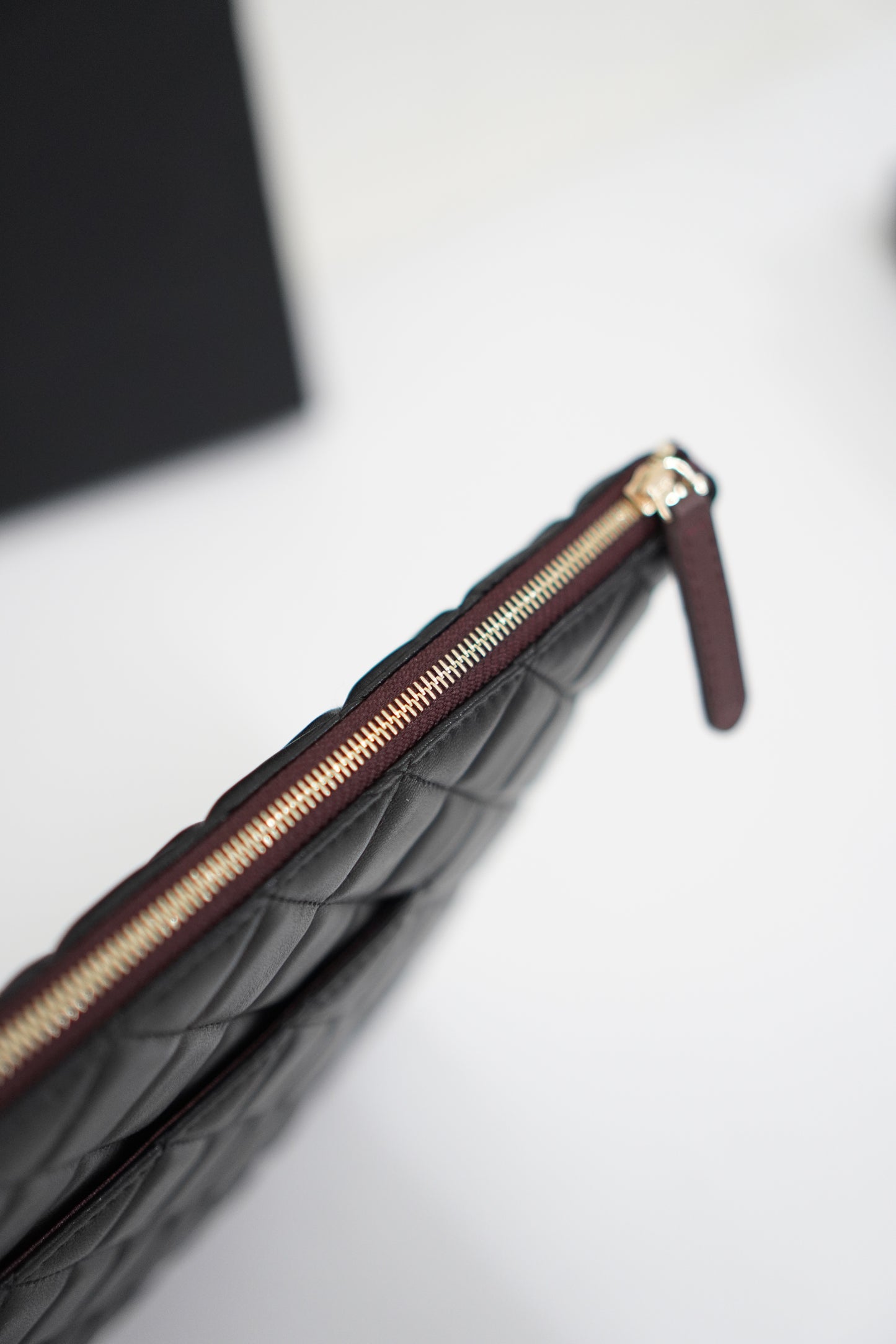 Le Boy Clutch Bag in Black Caviar Leather