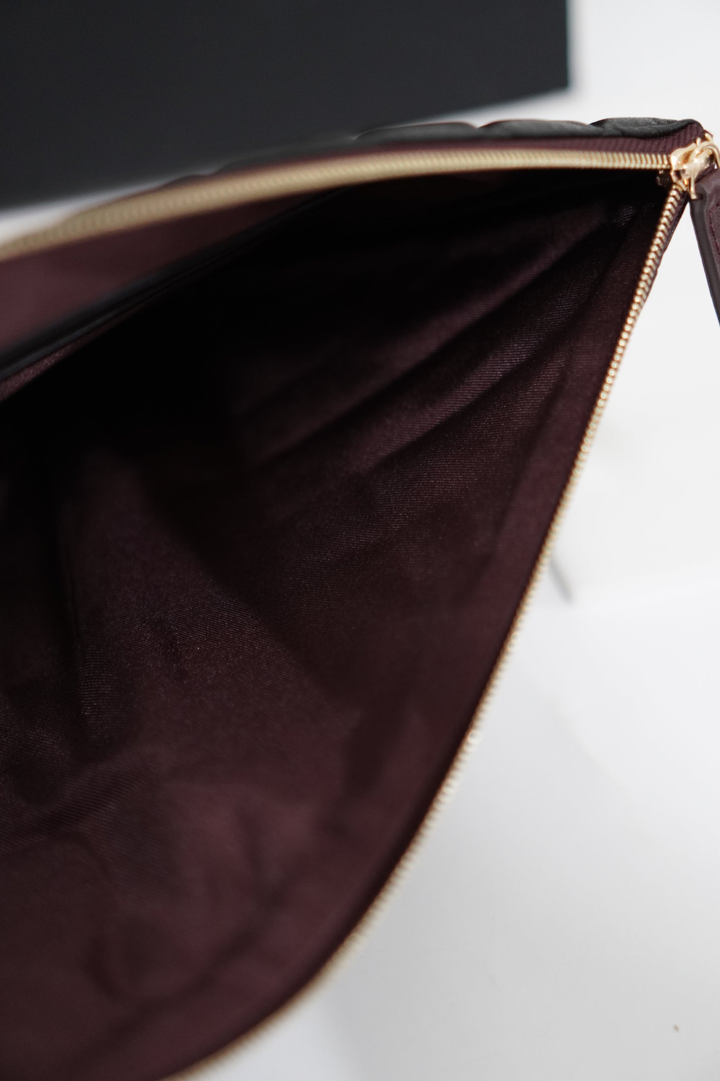 Le Boy Clutch Bag in Black Caviar Leather