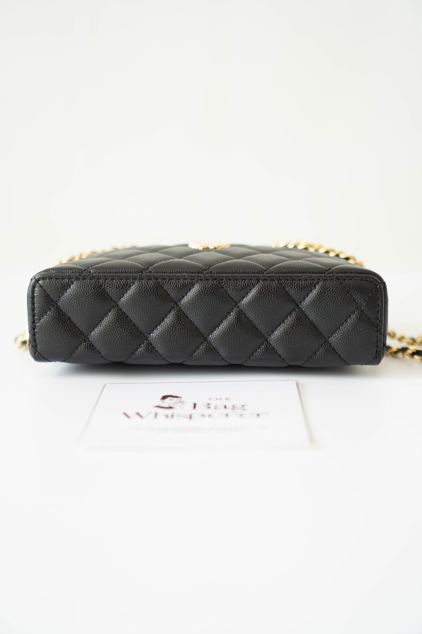 Vanity Case Mini – Black Caviar with Gold Hardware