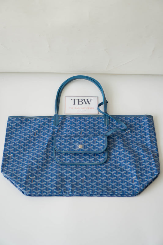 St. Loui GM – Blue Canvas with Leather Trim